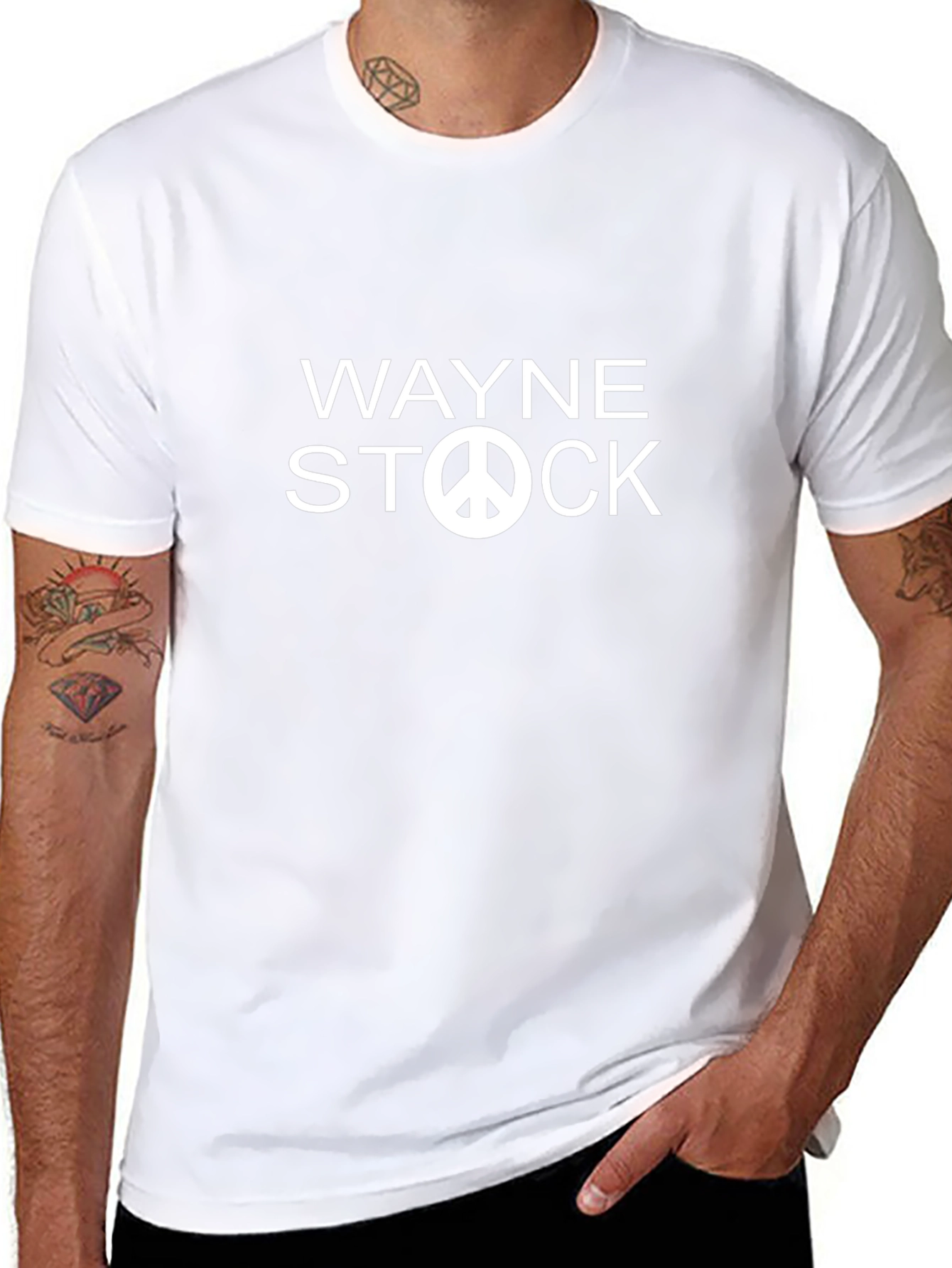 Wayne Stock Peace Sign T-Shirt