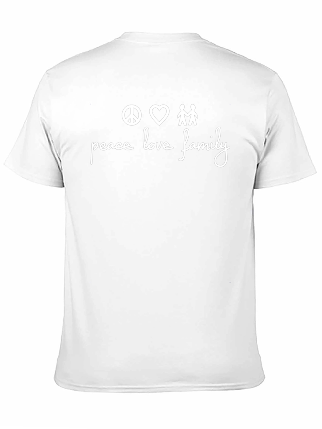 Peace Love Family Graphic T-Shirt - Black