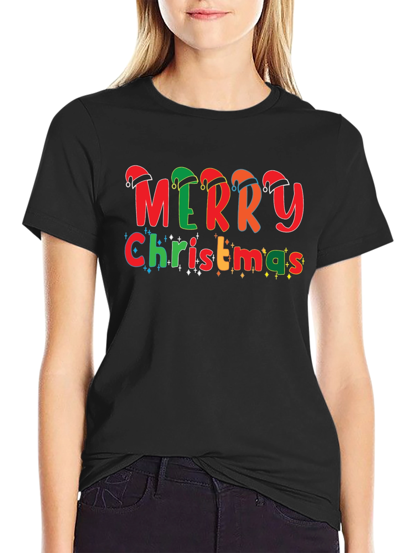 Merry Christmas Graphic Tee - Holiday Cheer