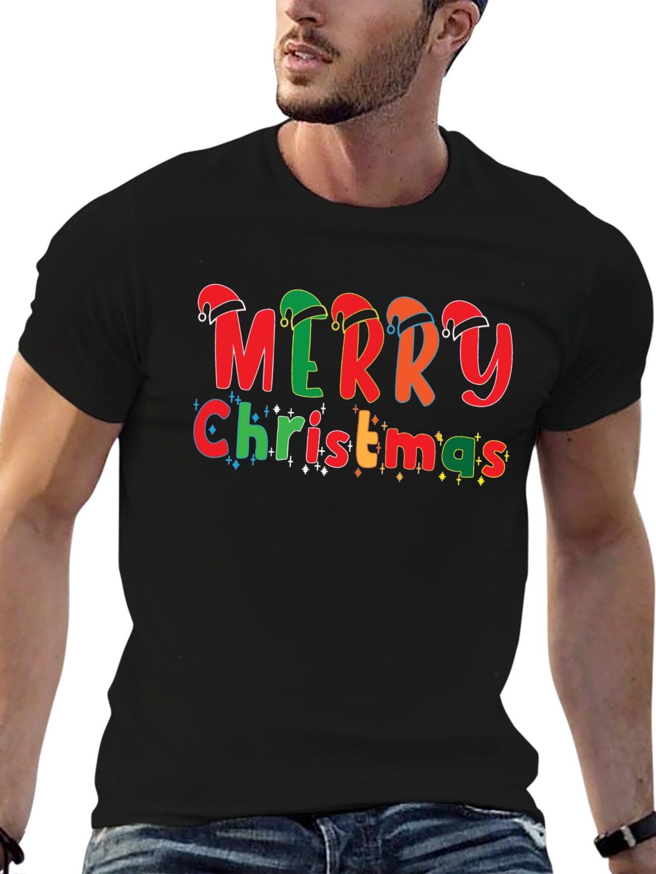 Merry Christmas Graphic Tee - Holiday Cheer