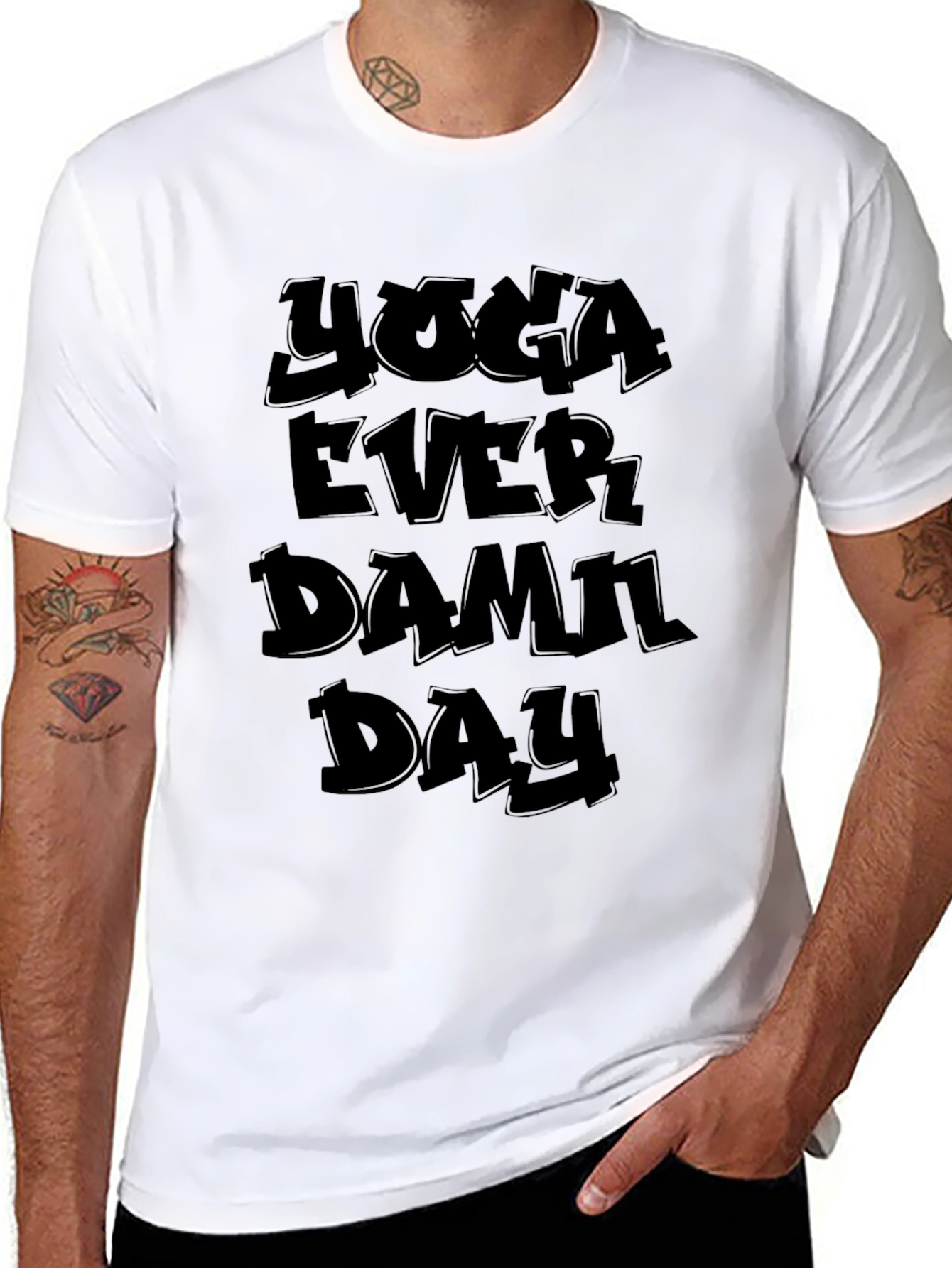 Yoga Every Damn Day - Black Graphic Tee