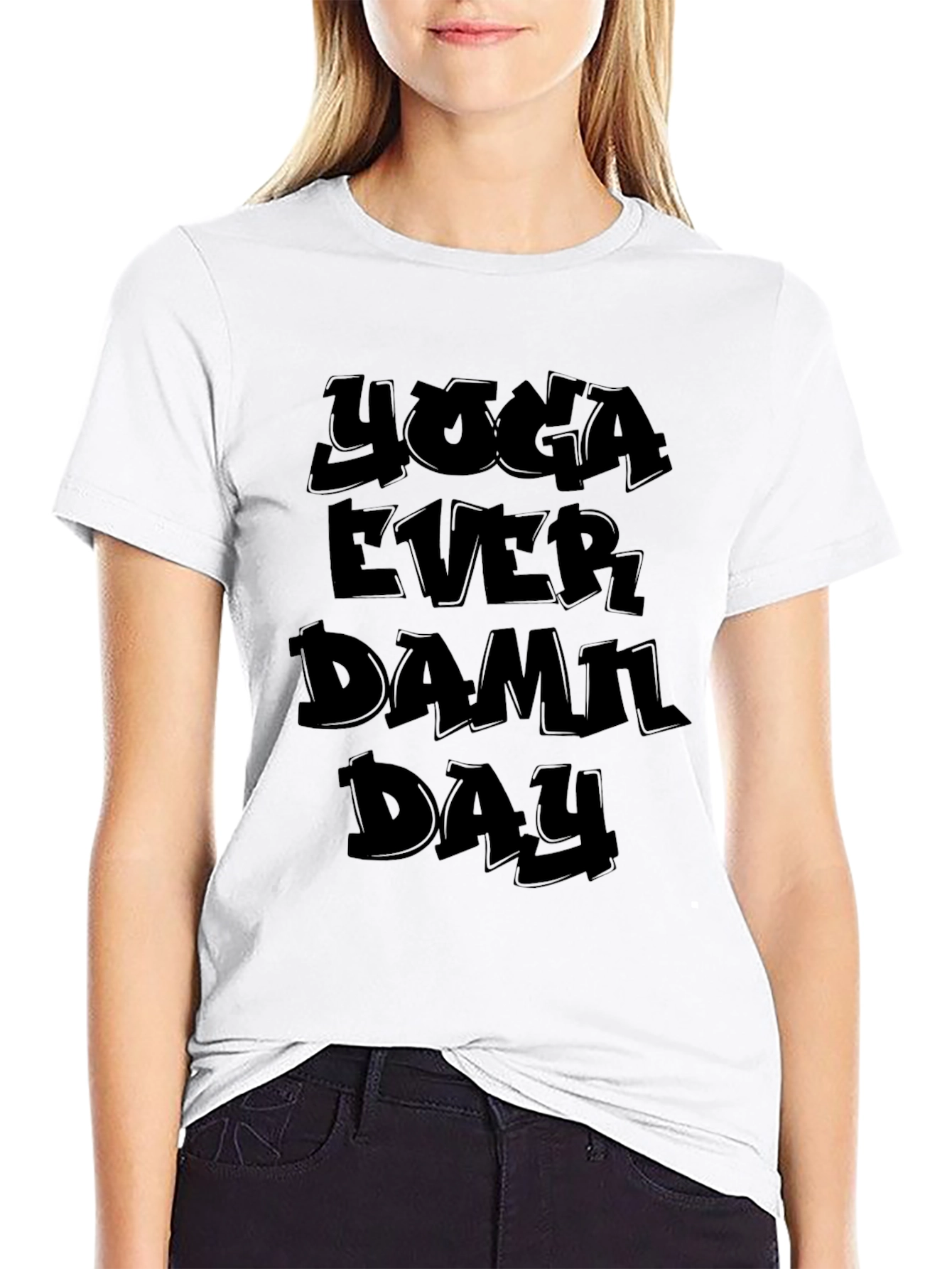 Yoga Every Damn Day - Black Graphic Tee