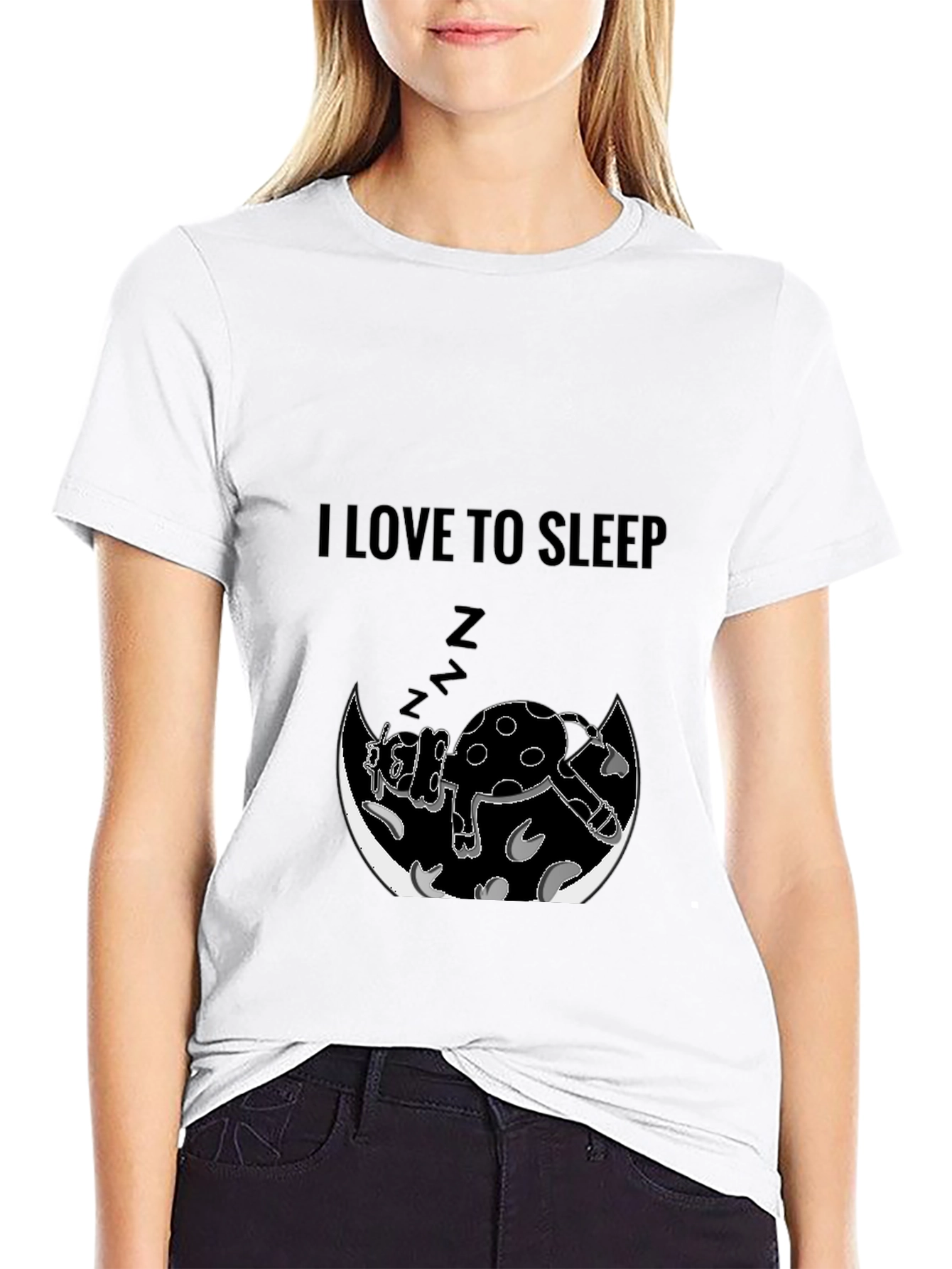 I Love to Sleep Cow Graphic Tee