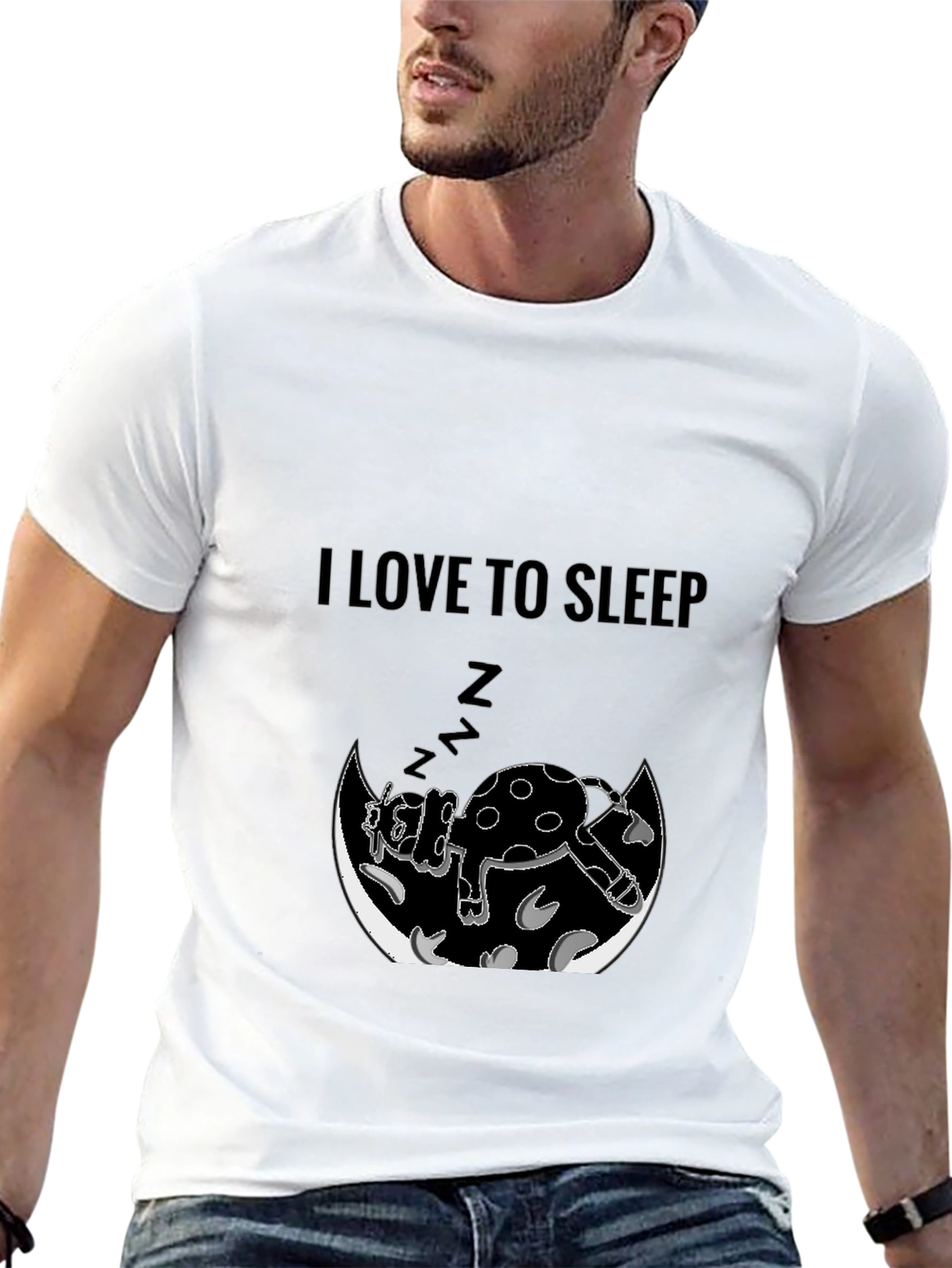 I Love to Sleep Cow Graphic Tee