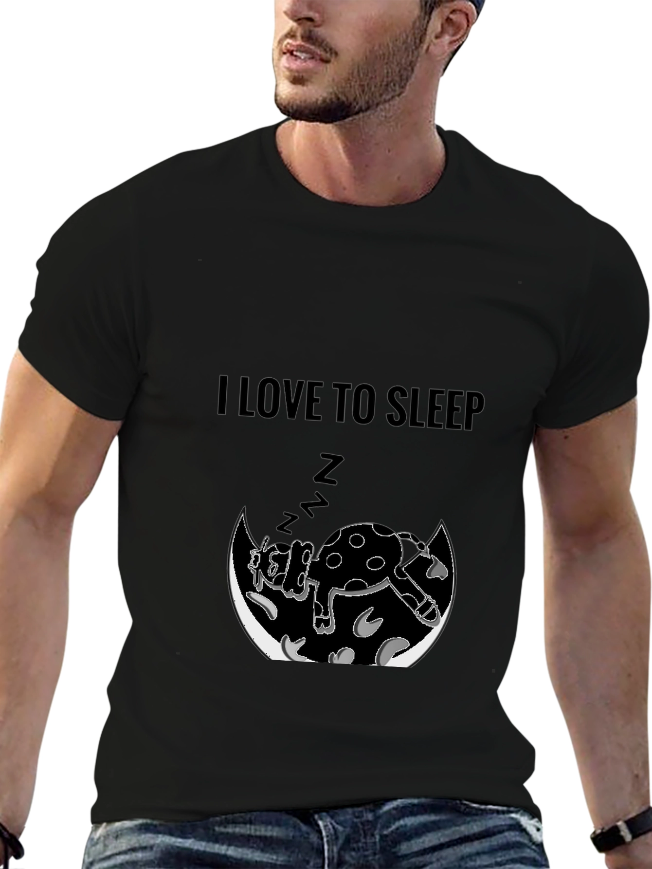 I Love to Sleep Cow Graphic Tee