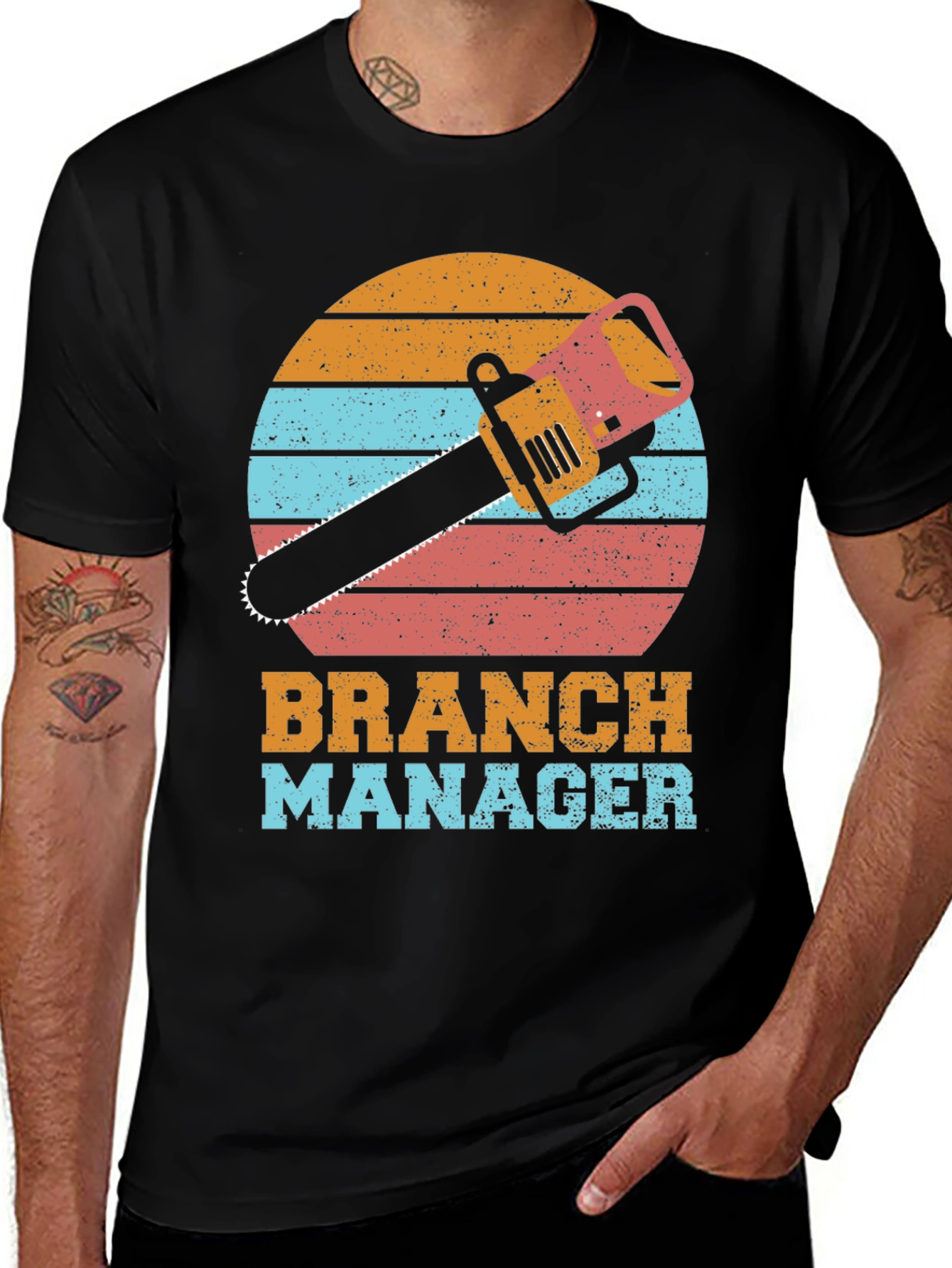 Branch Manager T-Shirt Funny Chainsaw Tee