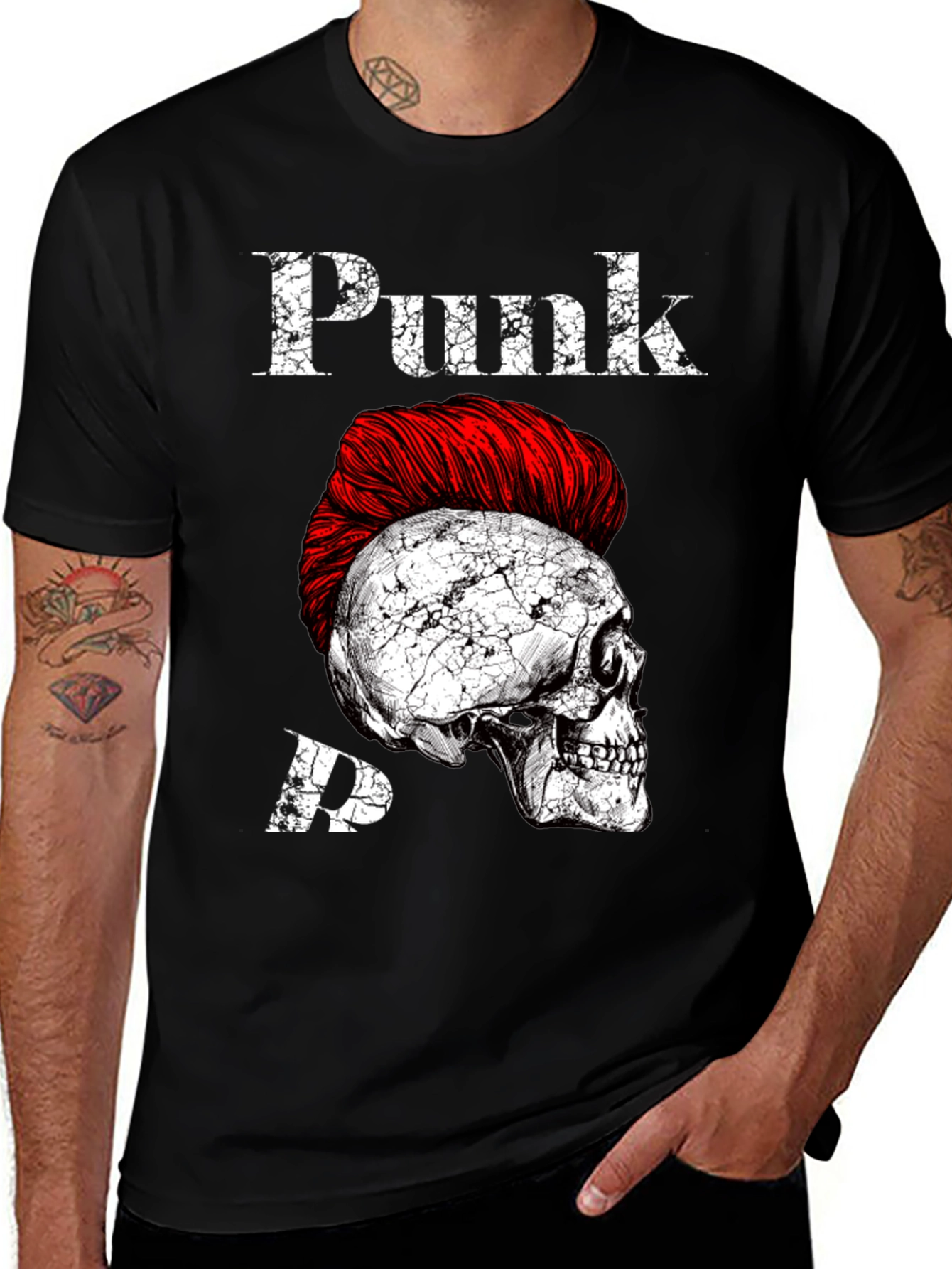 Punk Skull Graphic Tee - Edgy Style