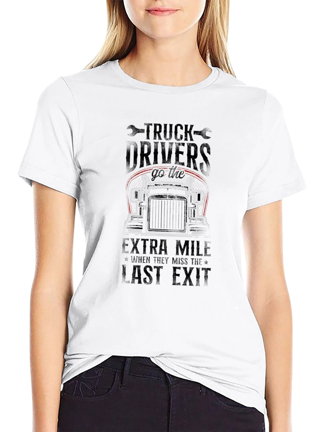 Truck Driver Extra Mile Graphic Tee