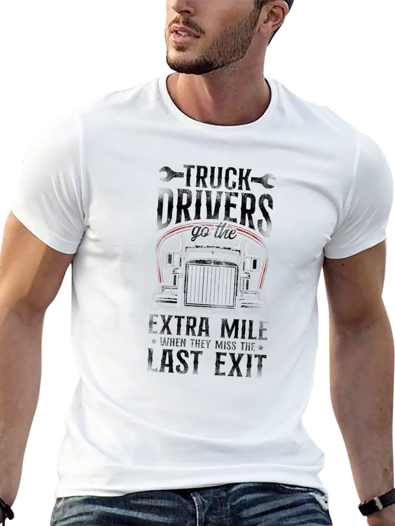 Truck Driver Extra Mile Graphic Tee