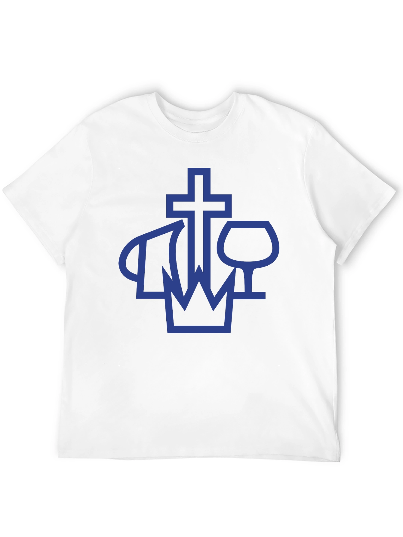 Crown Cross and Wine Glass T-Shirt