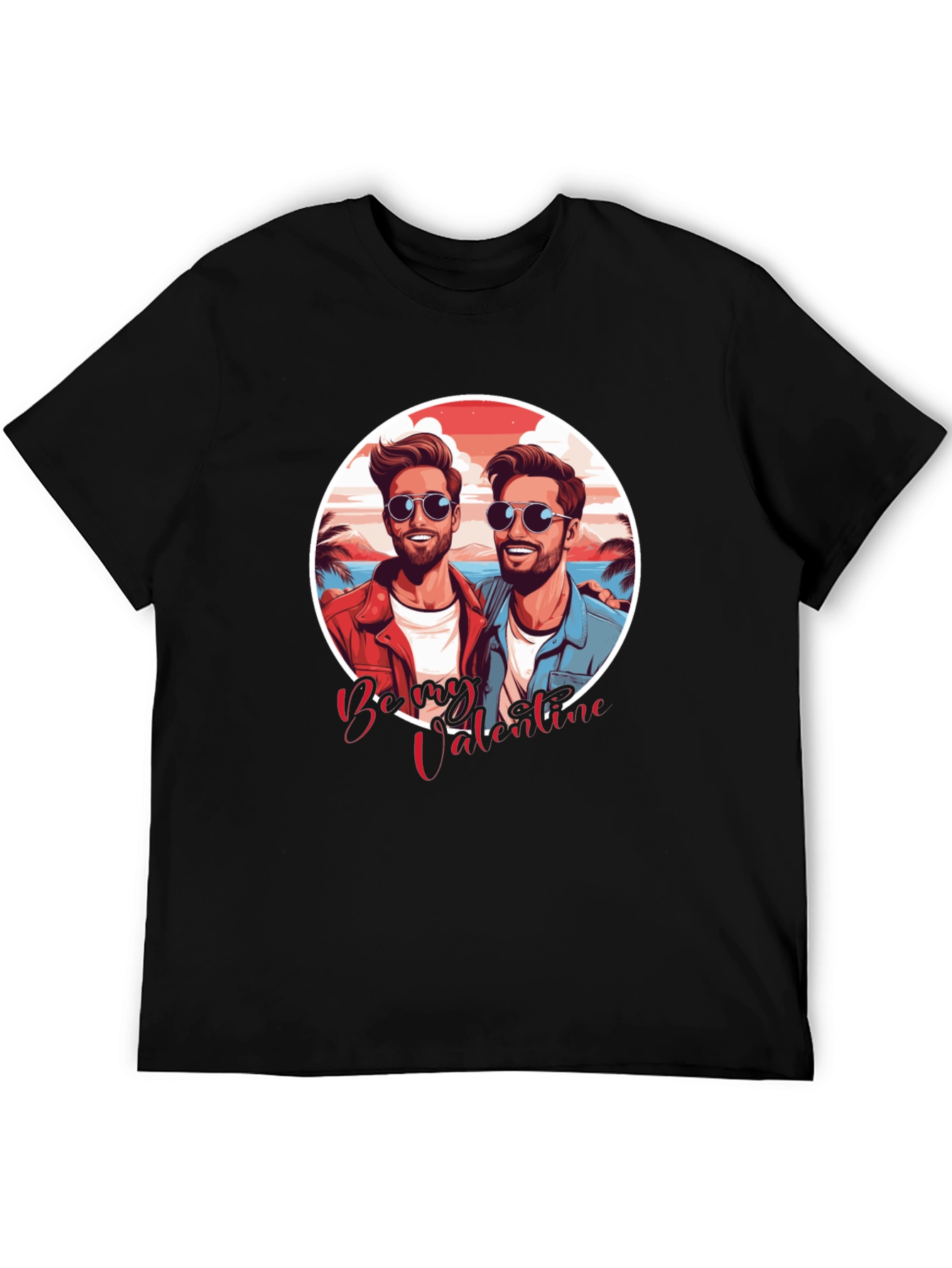 Being Valentine Graphic Black T-Shirt