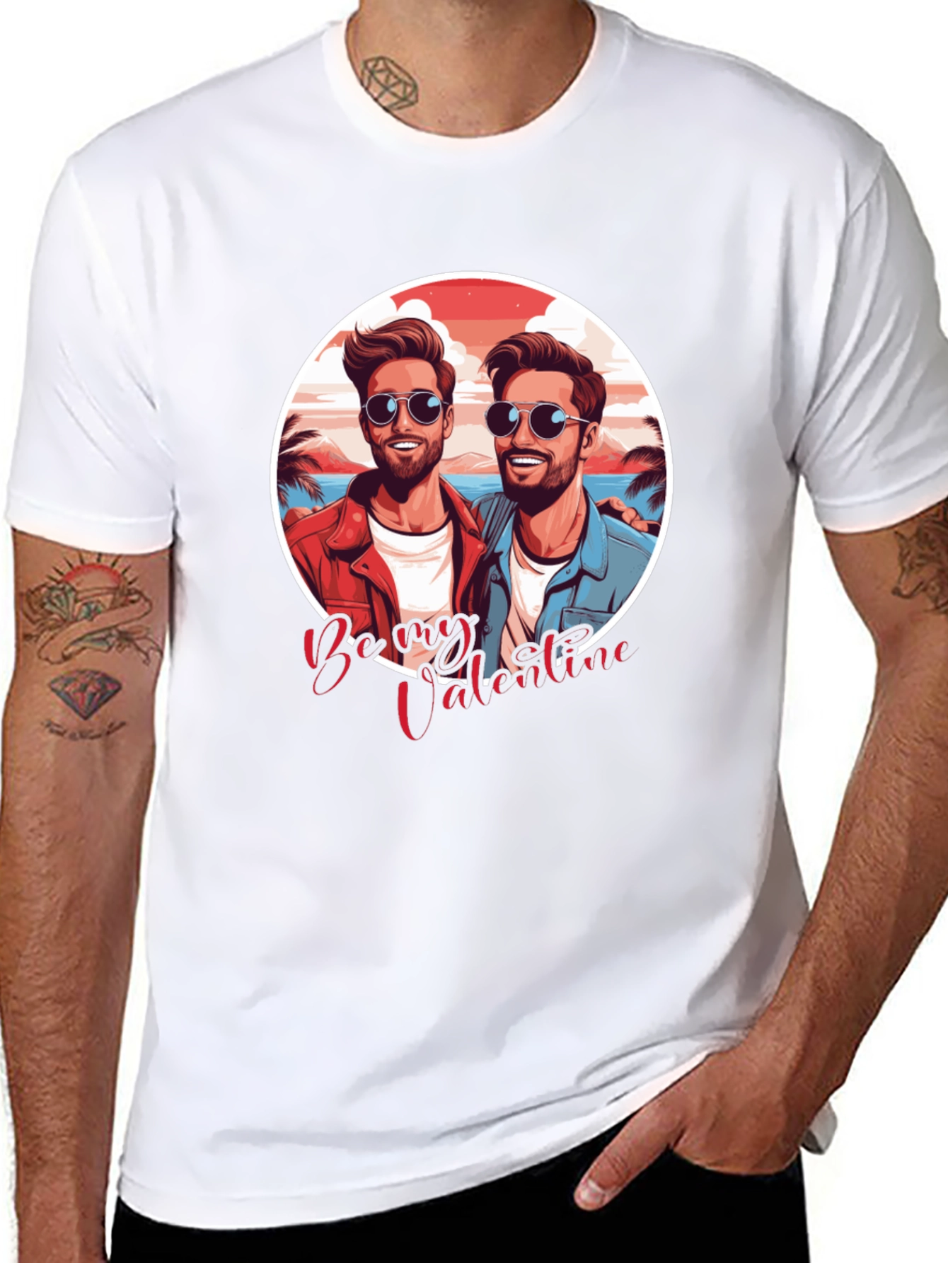 Being Valentine Graphic Black T-Shirt