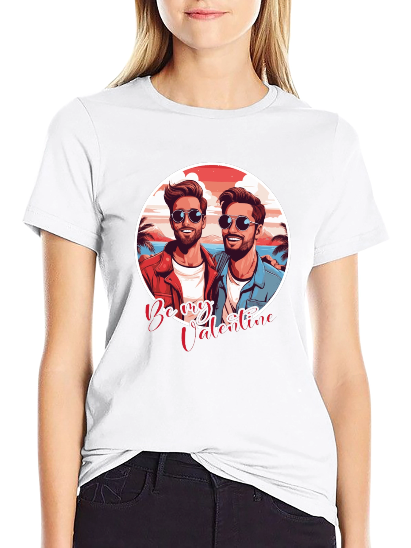 Being Valentine Graphic Black T-Shirt