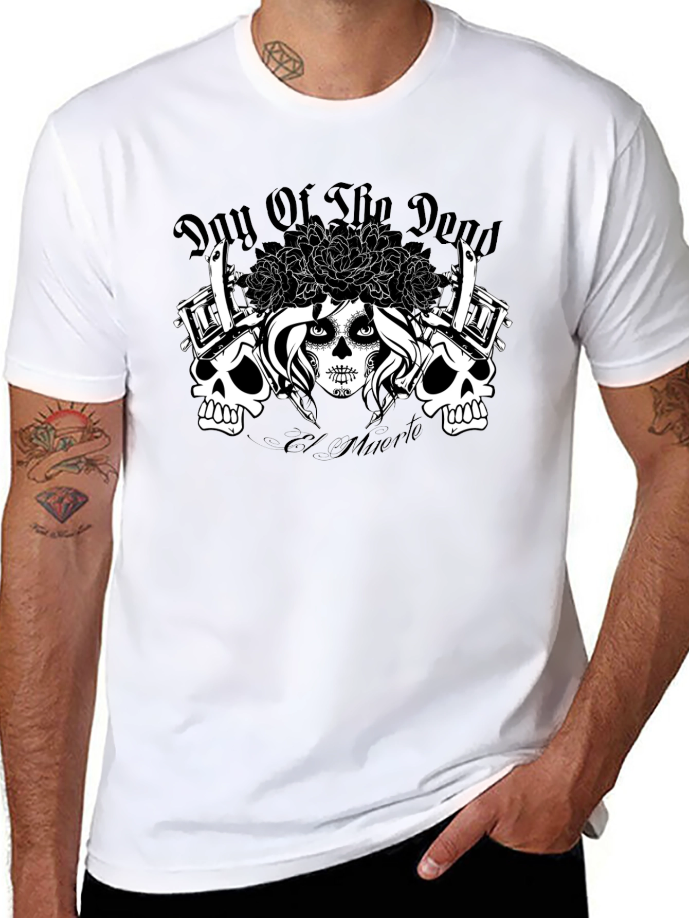 Day of the Dead Tattoo Art T-Shirt