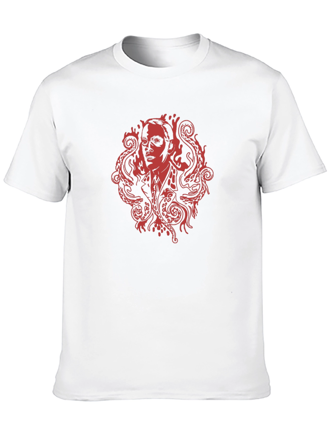 Lovecraftian T-Shirt - Red Octopus Design