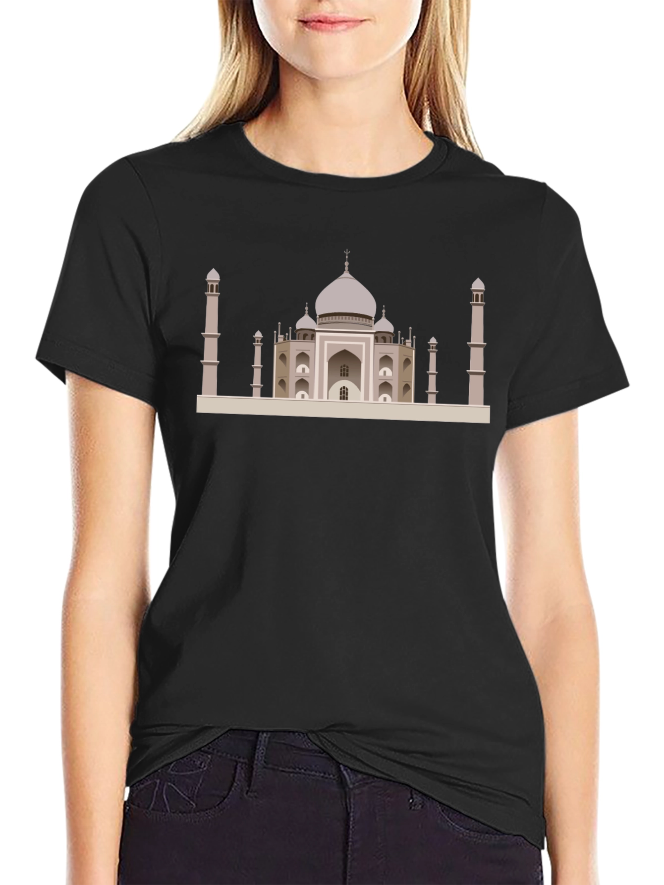 Taj Mahal Graphic Tee - Classic Black T-Shirt