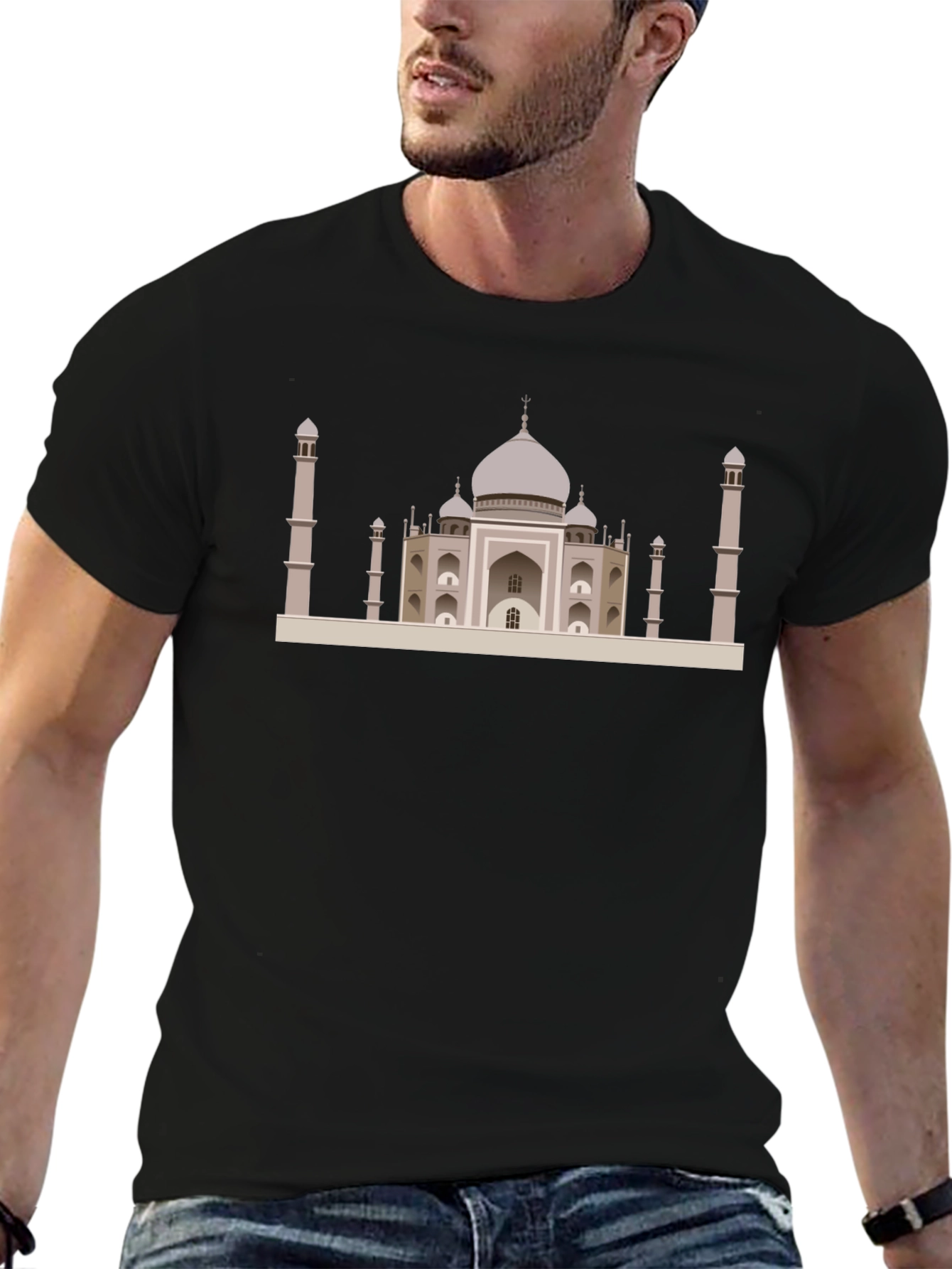Taj Mahal Graphic Tee - Classic Black T-Shirt