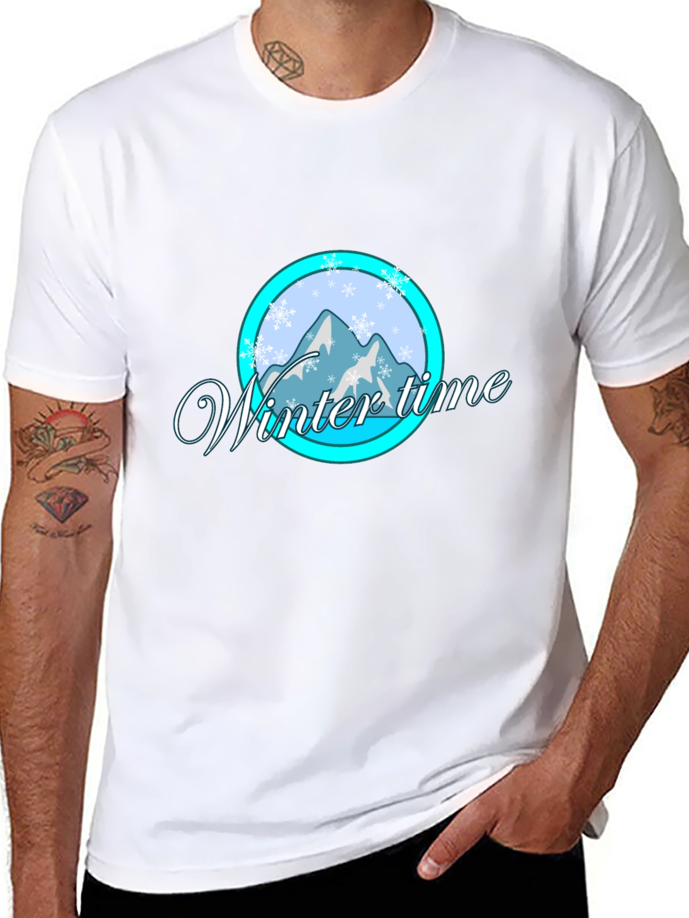 Winter Time Graphic Tee - Black