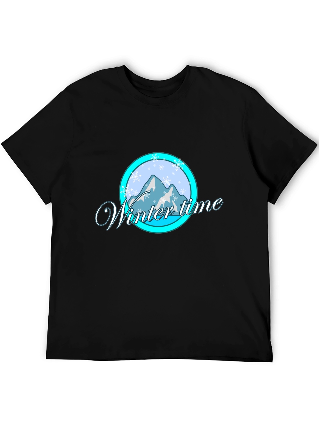 Winter Time Graphic Tee - Black