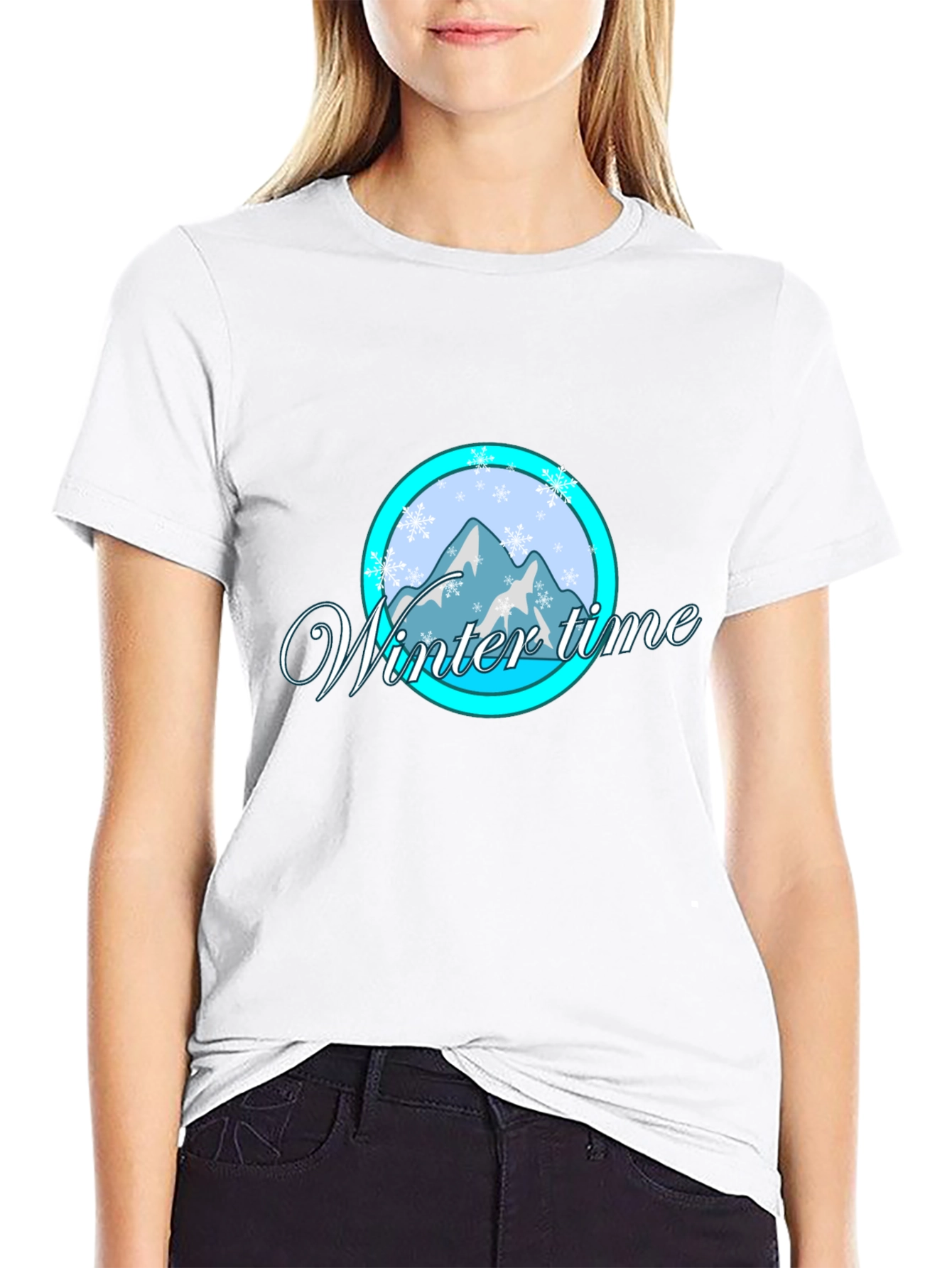 Winter Time Graphic Tee - Black
