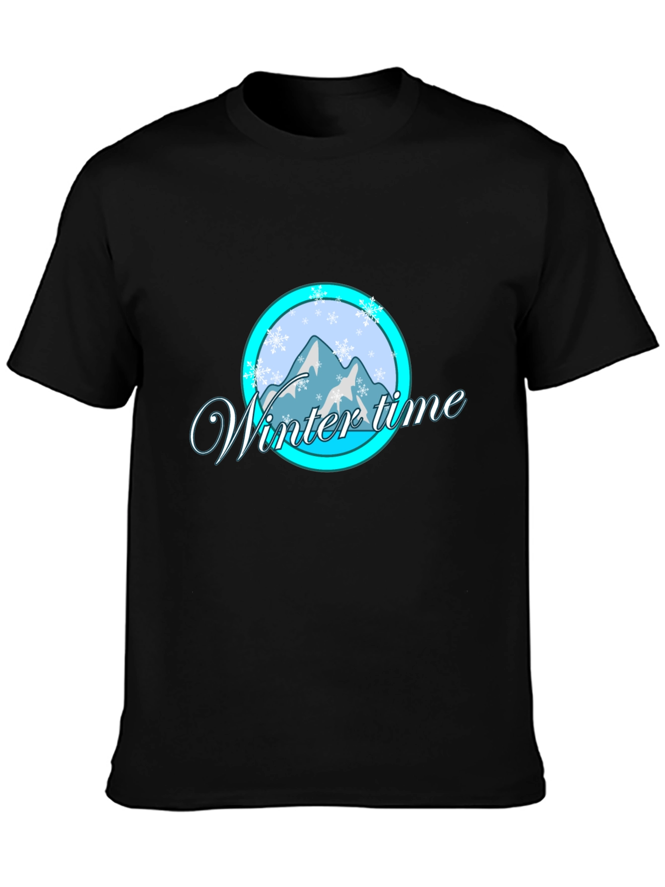 Winter Time Graphic Tee - Black