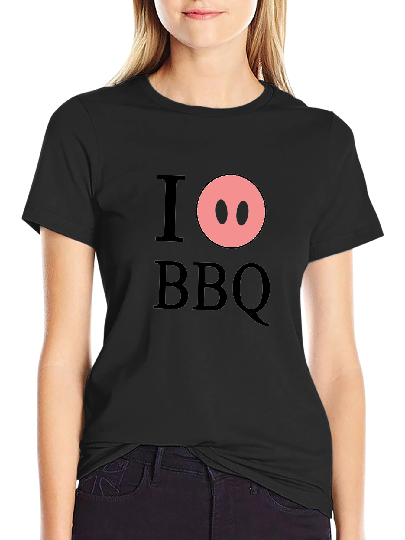 I Pig BBQ Black T-Shirt