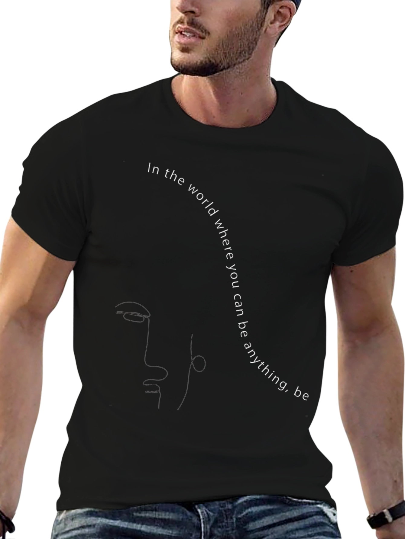 Motivational Slogan Black T-Shirt
