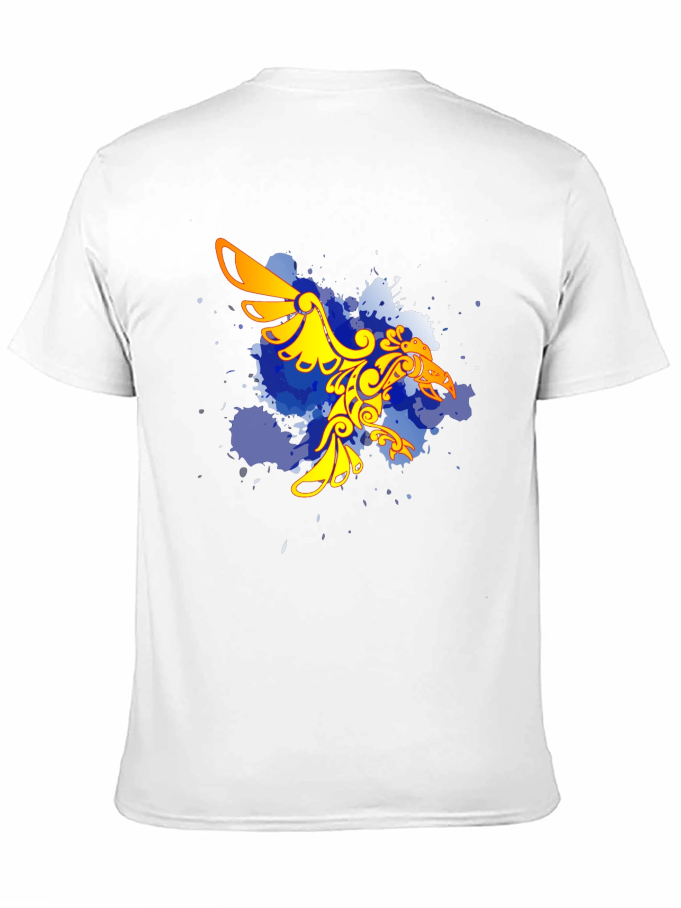 Stylish Black T-Shirt with Unique Bird Design