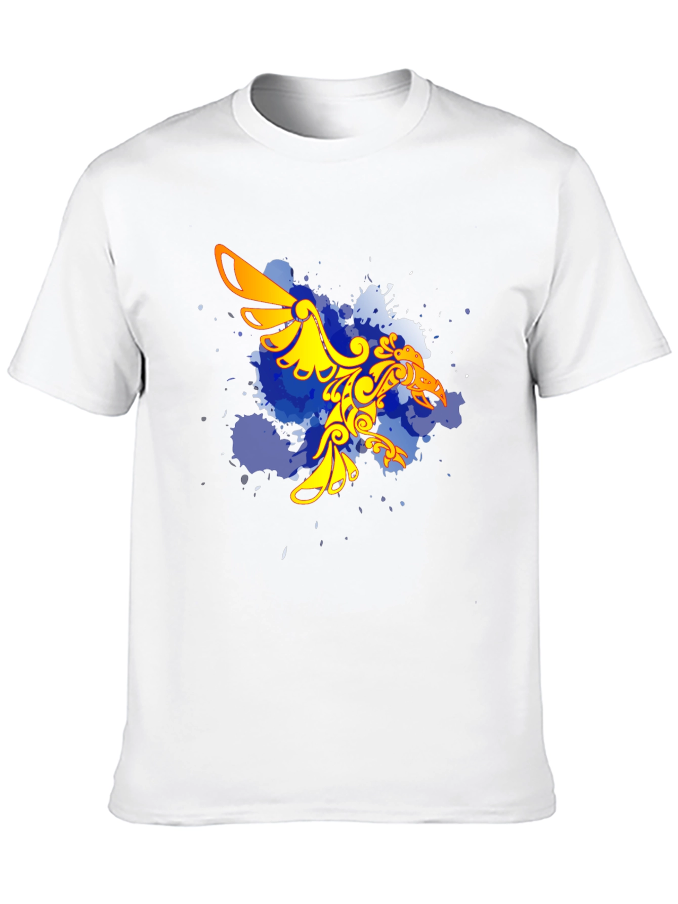 Stylish Black T-Shirt with Unique Bird Design