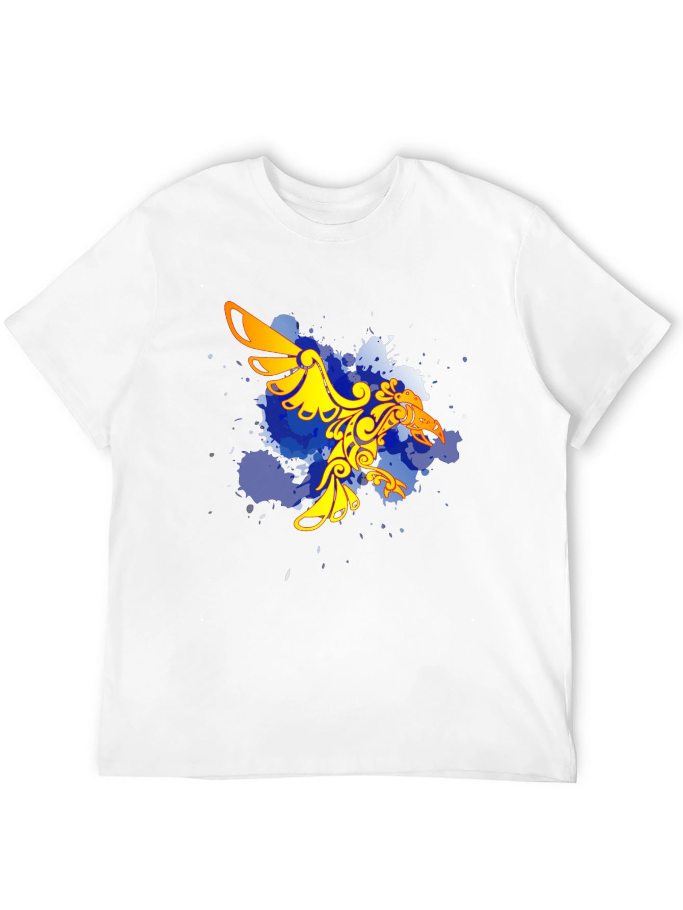 Stylish Black T-Shirt with Unique Bird Design
