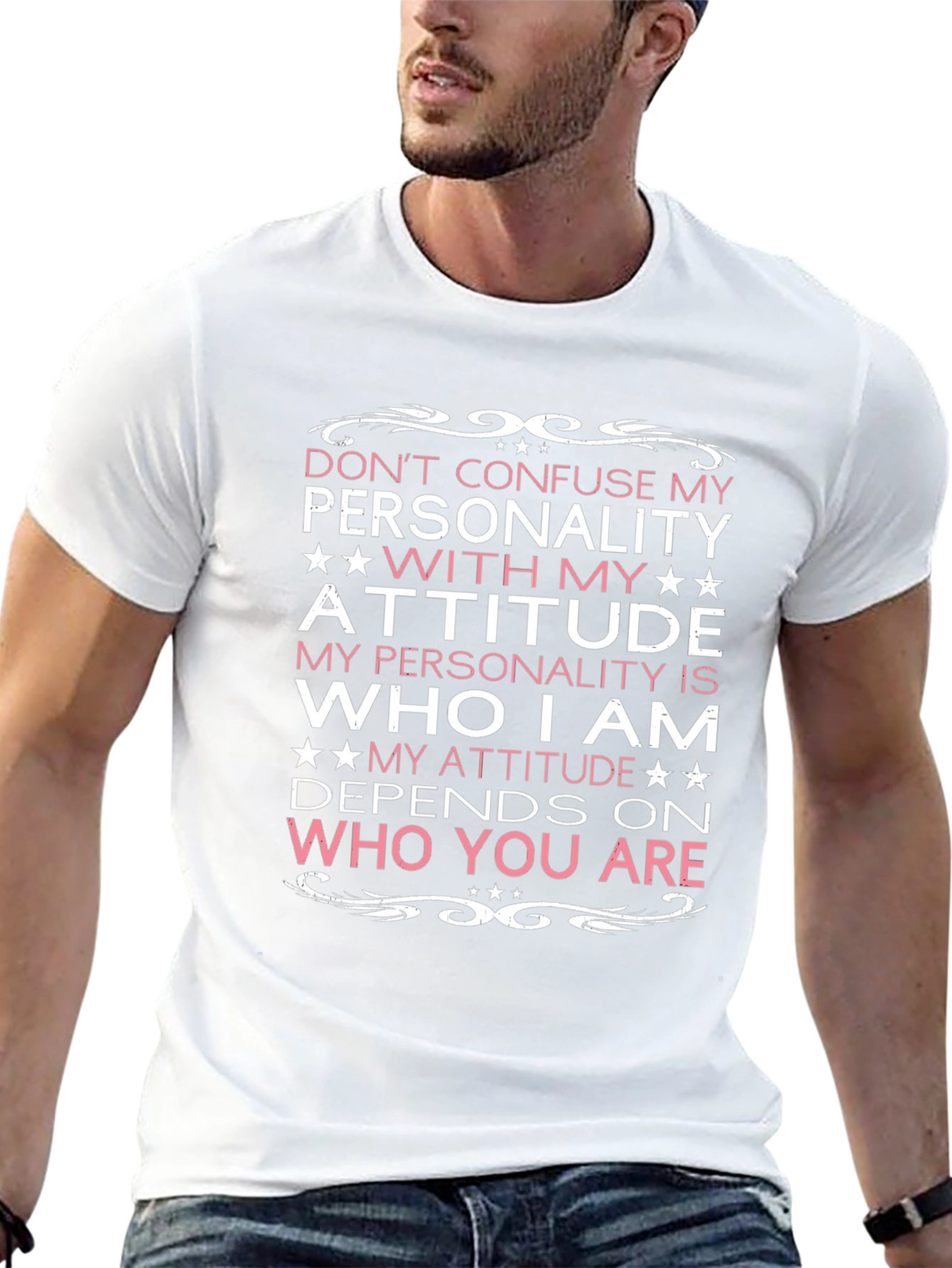 Dont Confuse My Personality Mens Tee