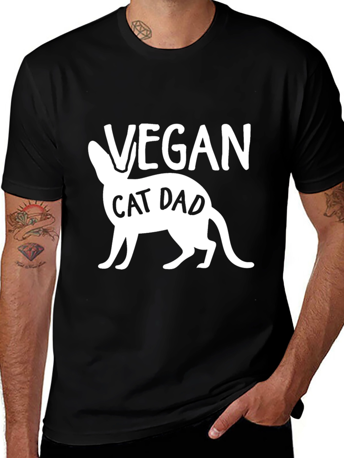 Vegan Cat Dad T-Shirt