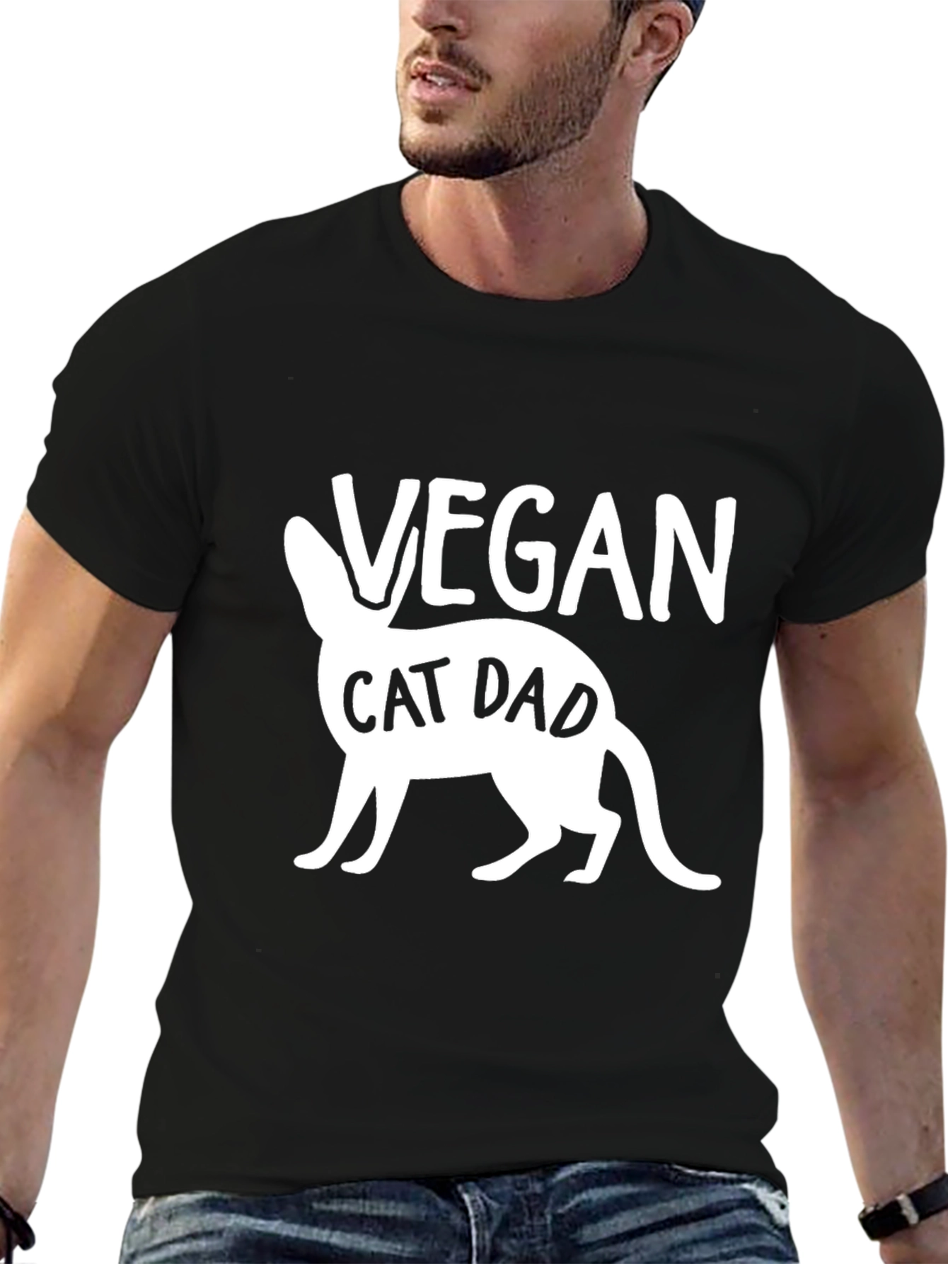 Vegan Cat Dad T-Shirt