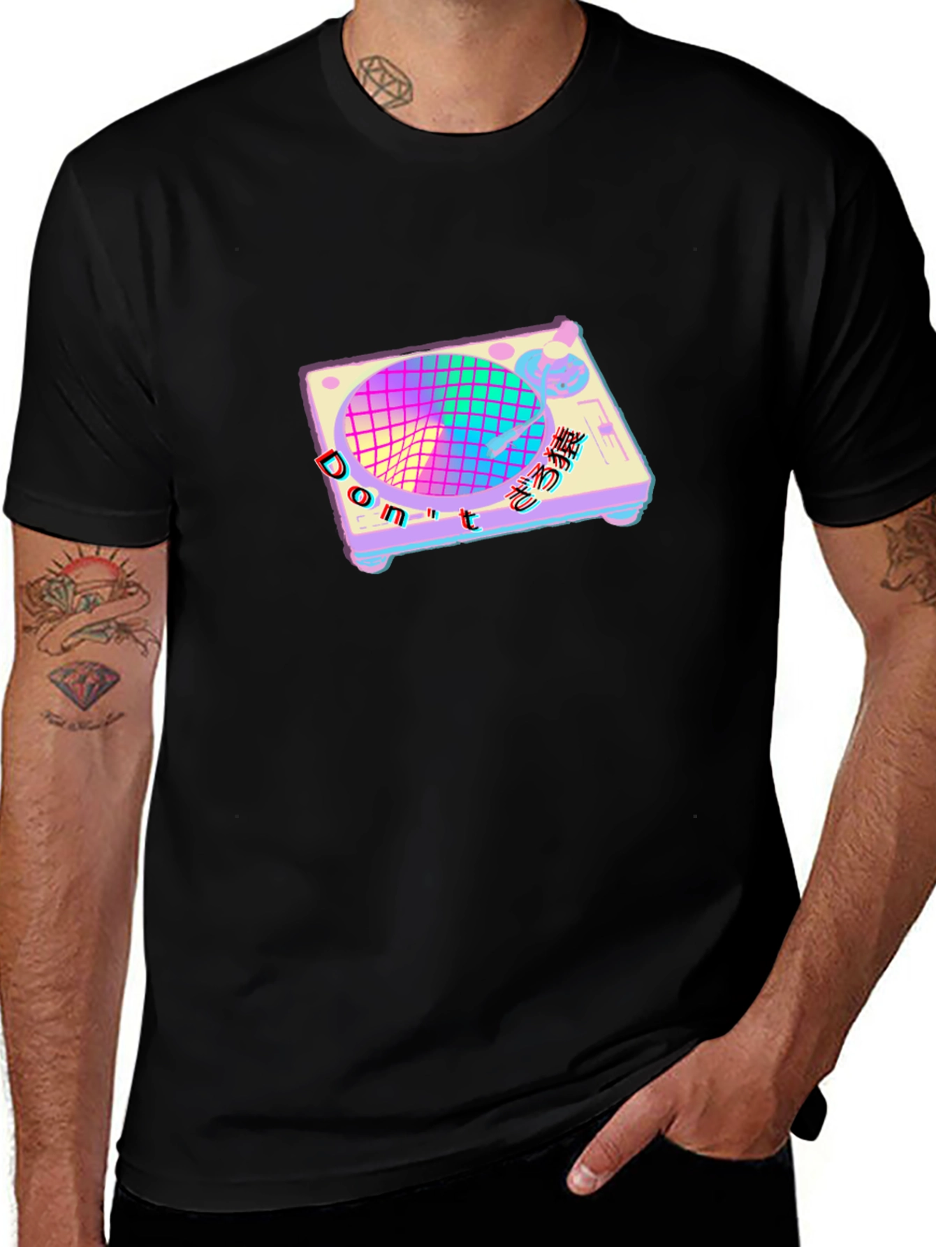 Vaporwave Turntable Graphic Tee