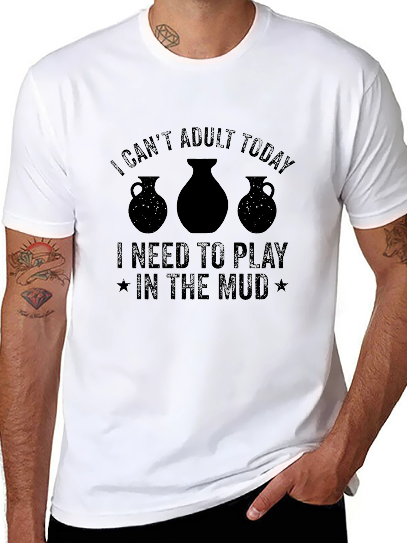 Funny Pottery T-Shirt - Cant Adult Today