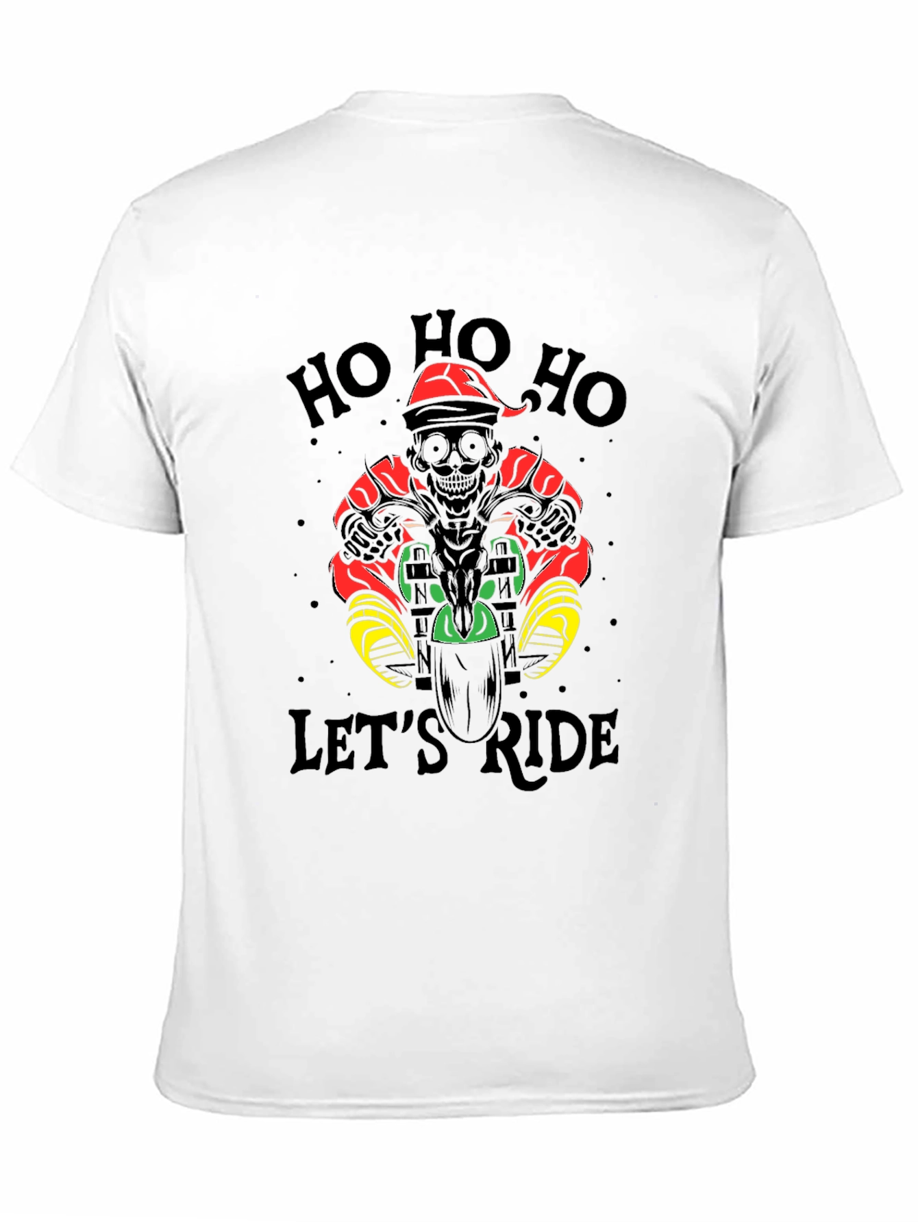 Ho Ho Ho Lets Ride Black T-Shirt