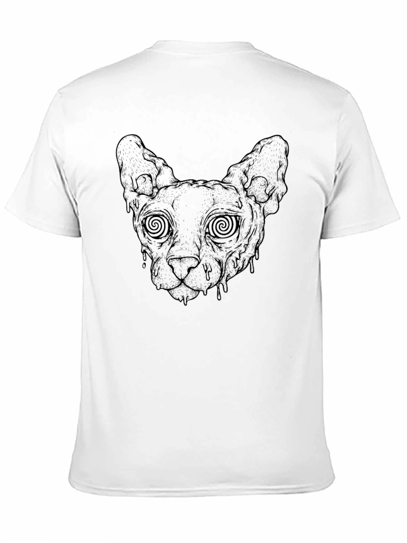 Psychedelic Sphynx Cat T-Shirt - Black