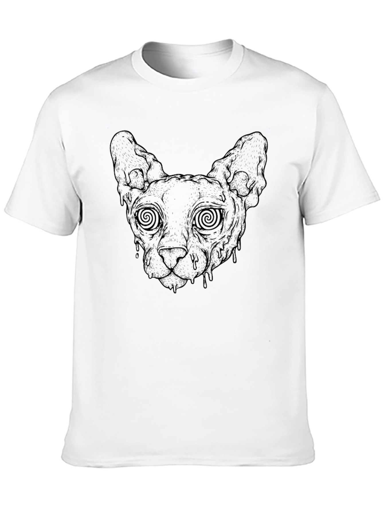 Psychedelic Sphynx Cat T-Shirt - Black