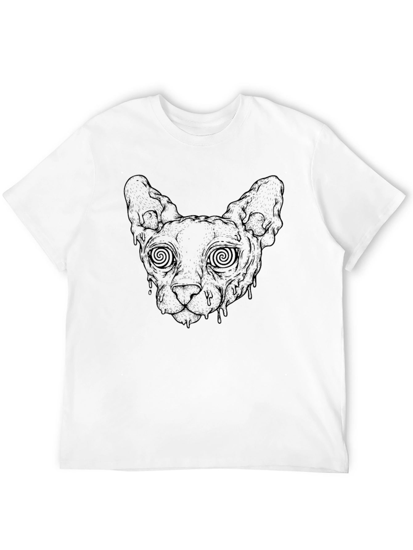 Psychedelic Sphynx Cat T-Shirt - Black