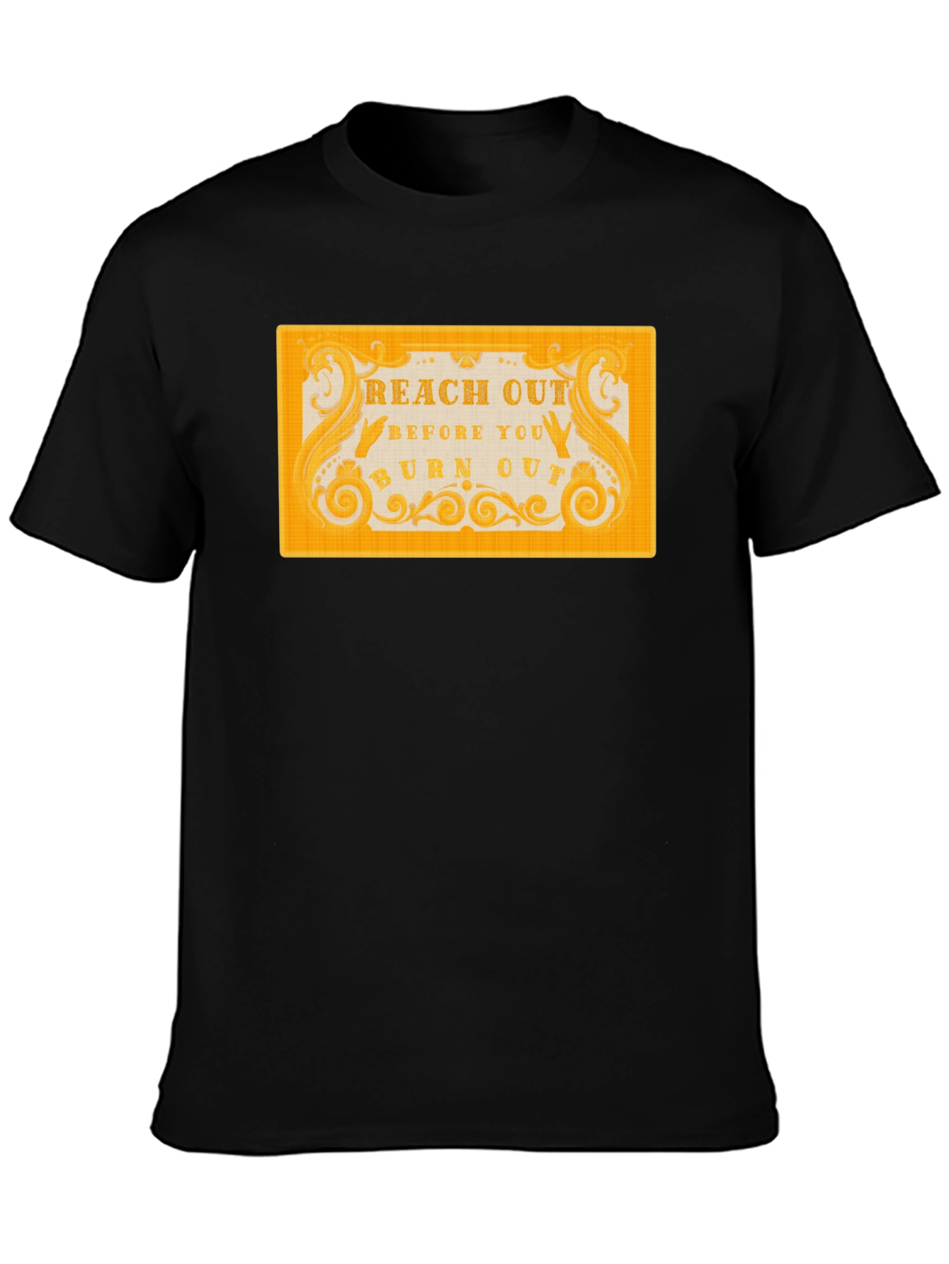 Reach Out T-Shirt - Black Motivational Tee