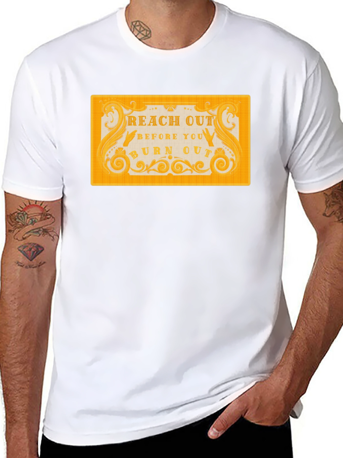 Reach Out T-Shirt - Black Motivational Tee