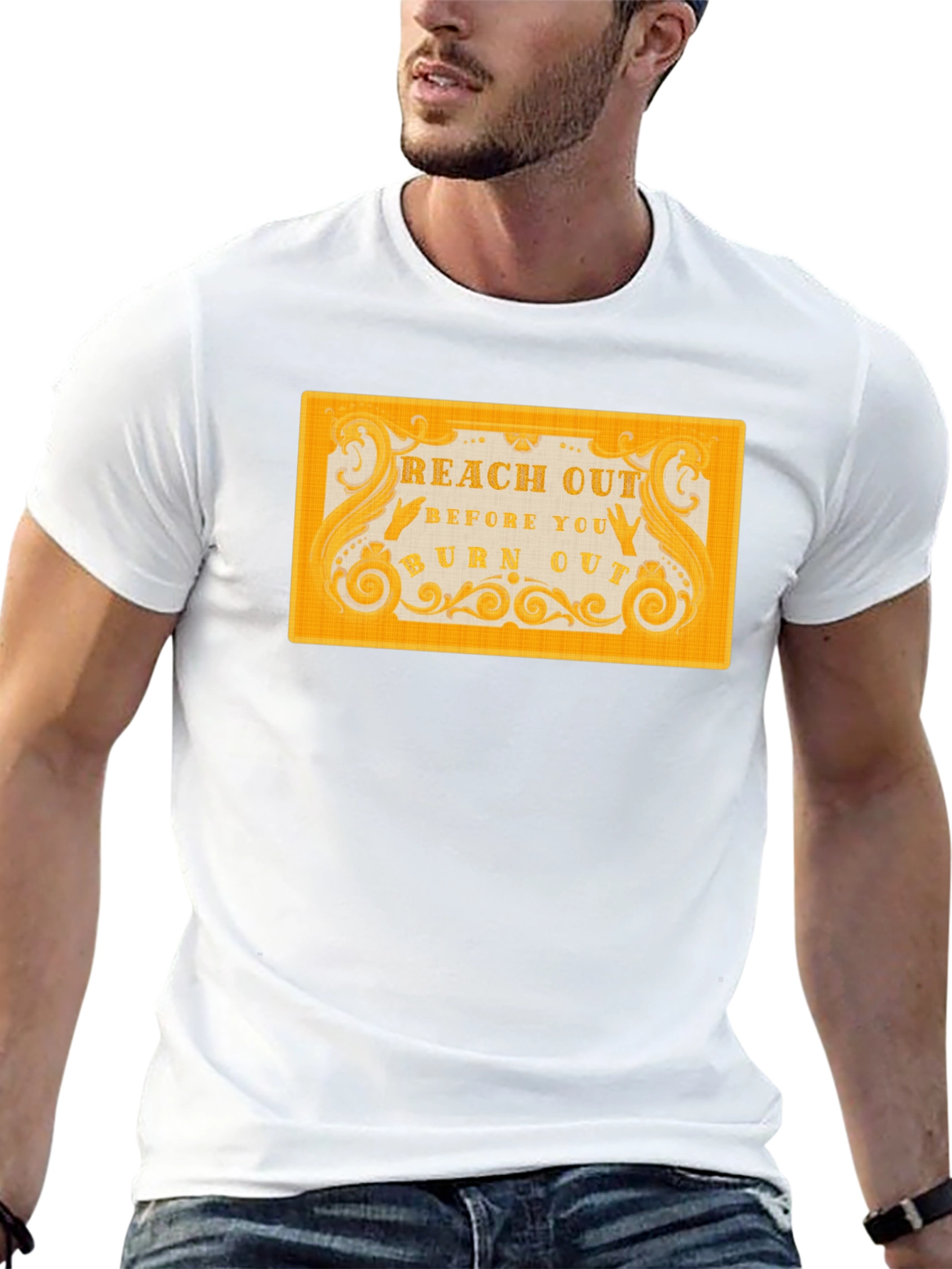 Reach Out T-Shirt - Black Motivational Tee