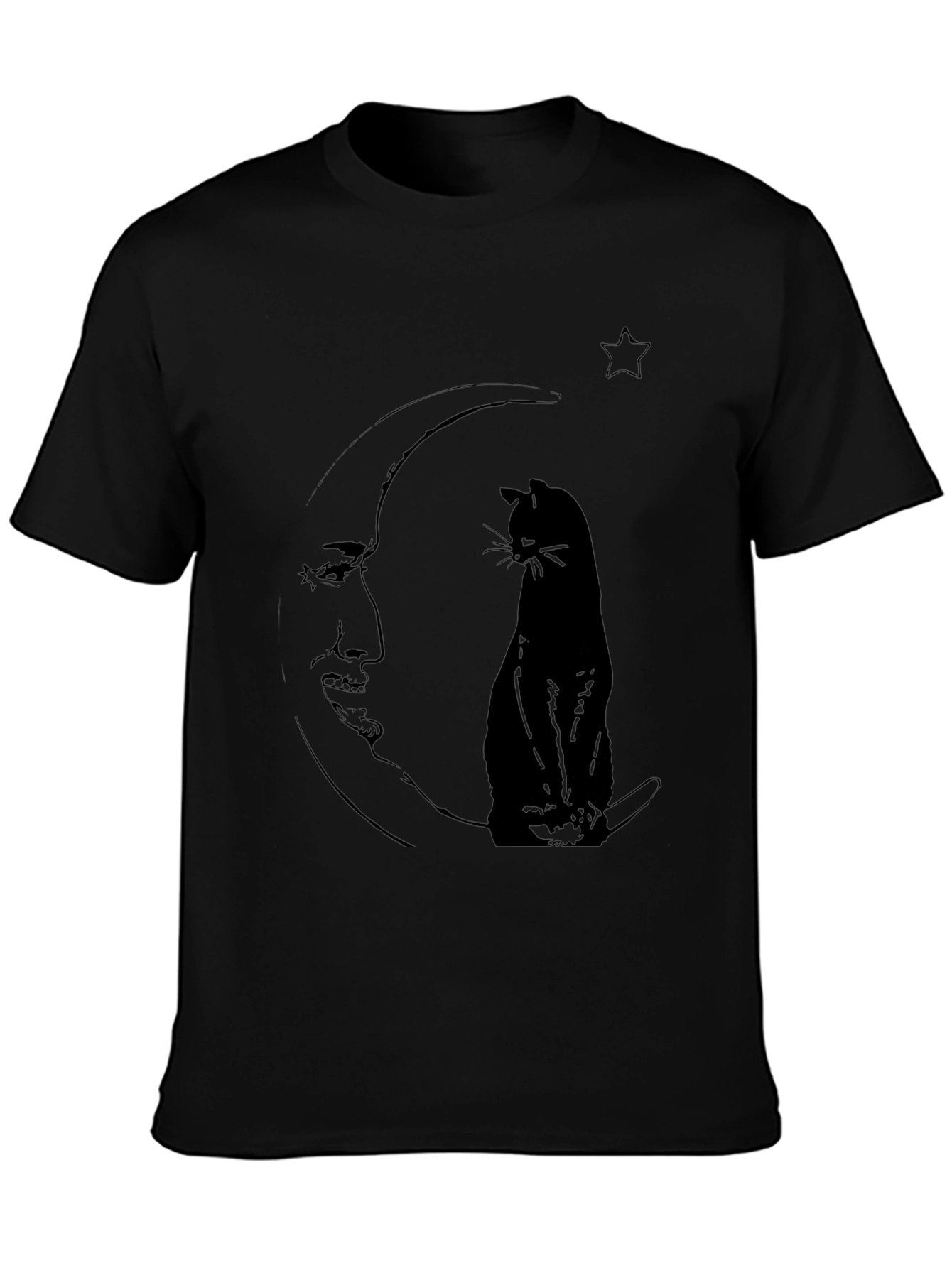 Cat on the Moon Graphic Tee