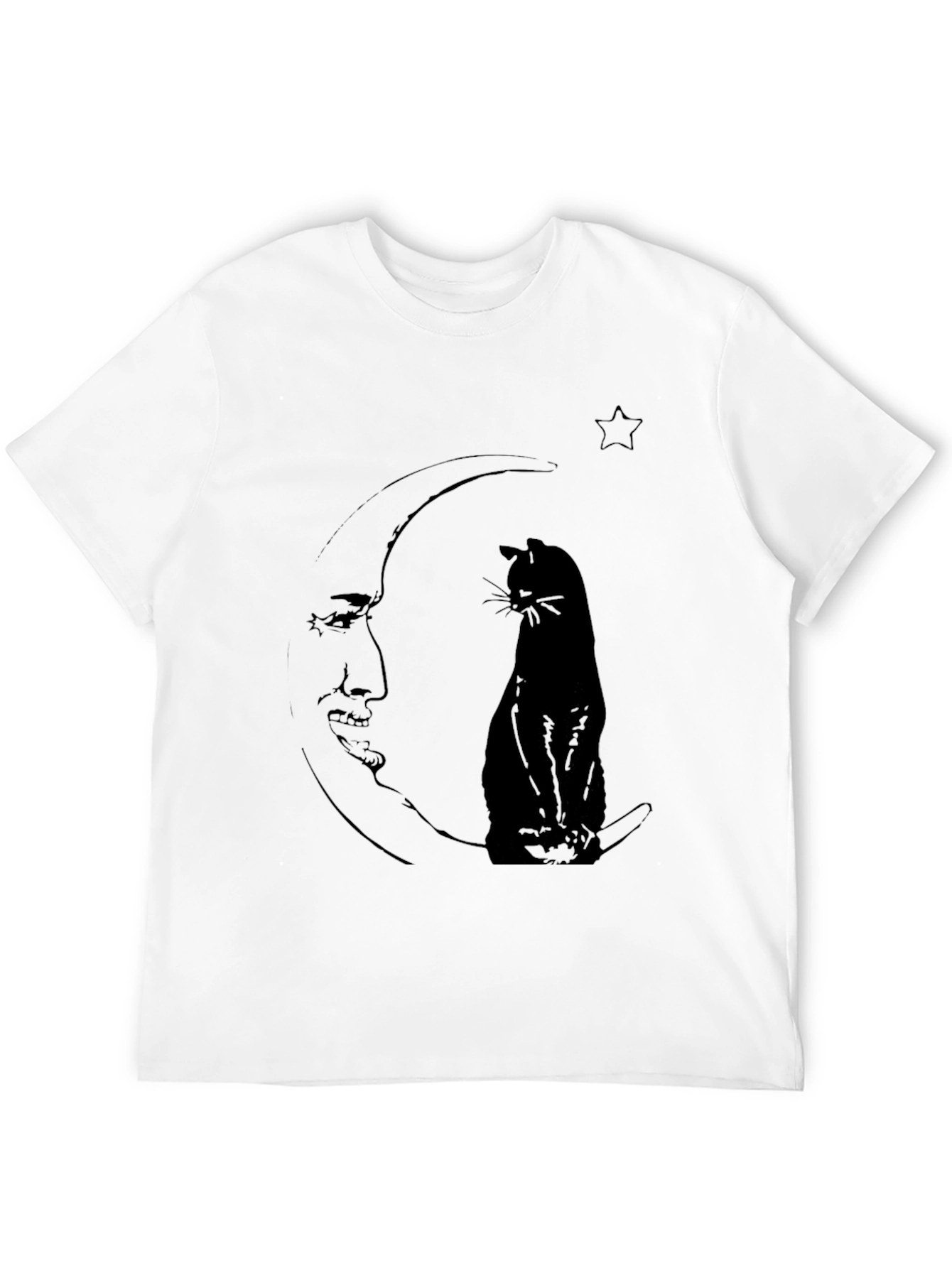 Cat on the Moon Graphic Tee