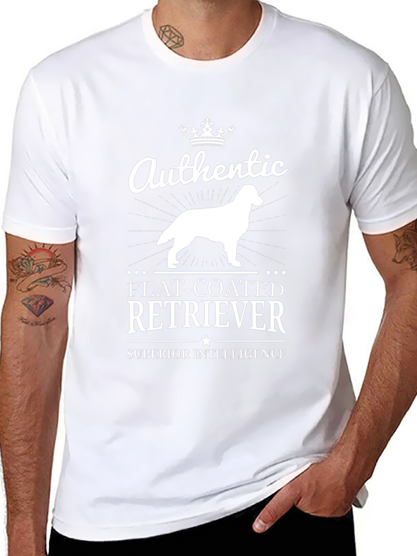 Authentic Flat-Coated Retriever Superior Intelligence T-Shirt