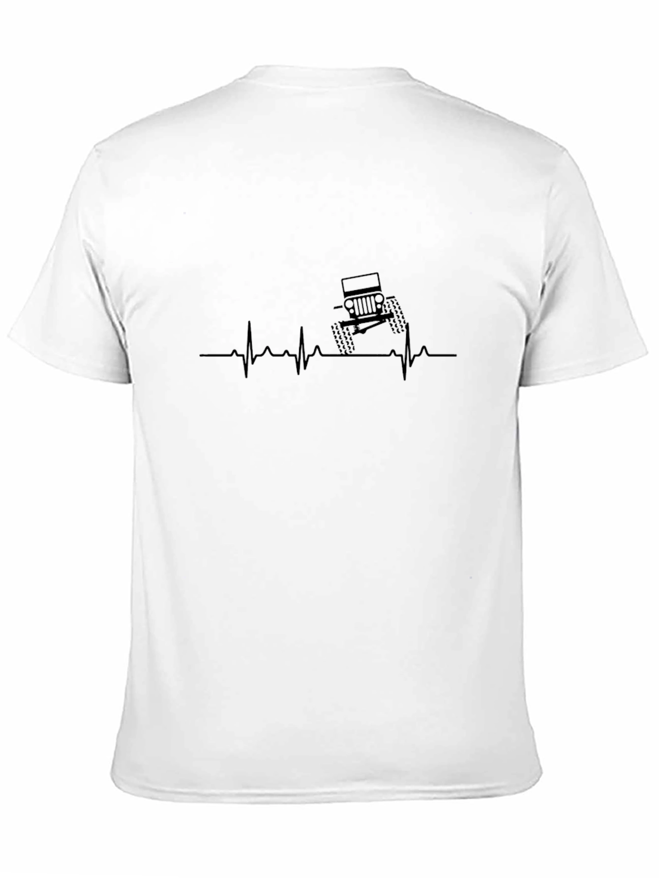 Jeep Heartbeat Black Graphic Tee