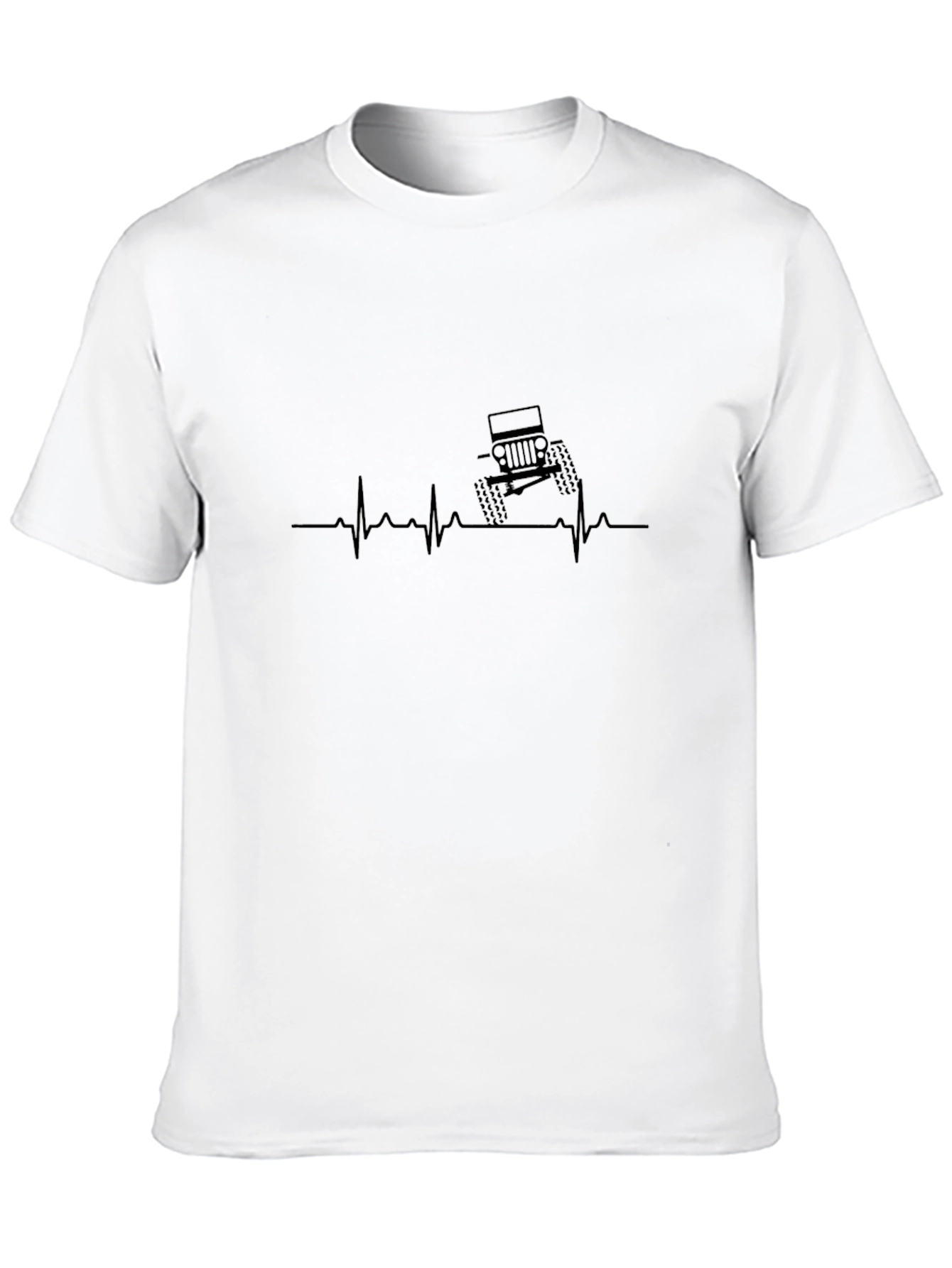 Jeep Heartbeat Black Graphic Tee