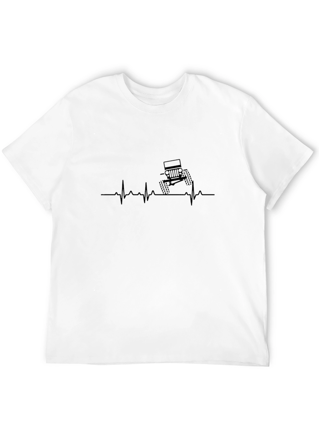 Jeep Heartbeat Black Graphic Tee
