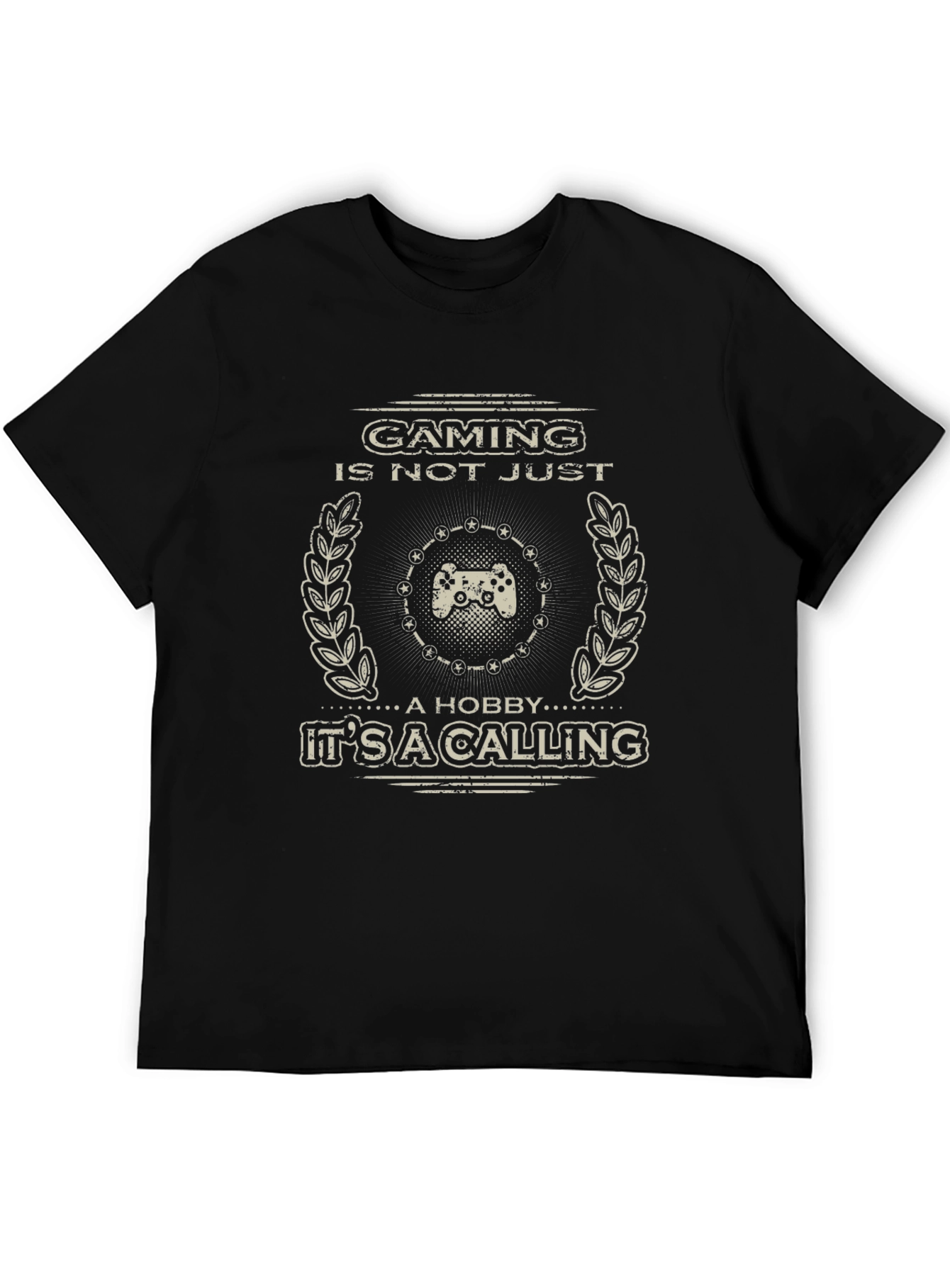 Gaming Is A Calling Black Graphic T-Shirt