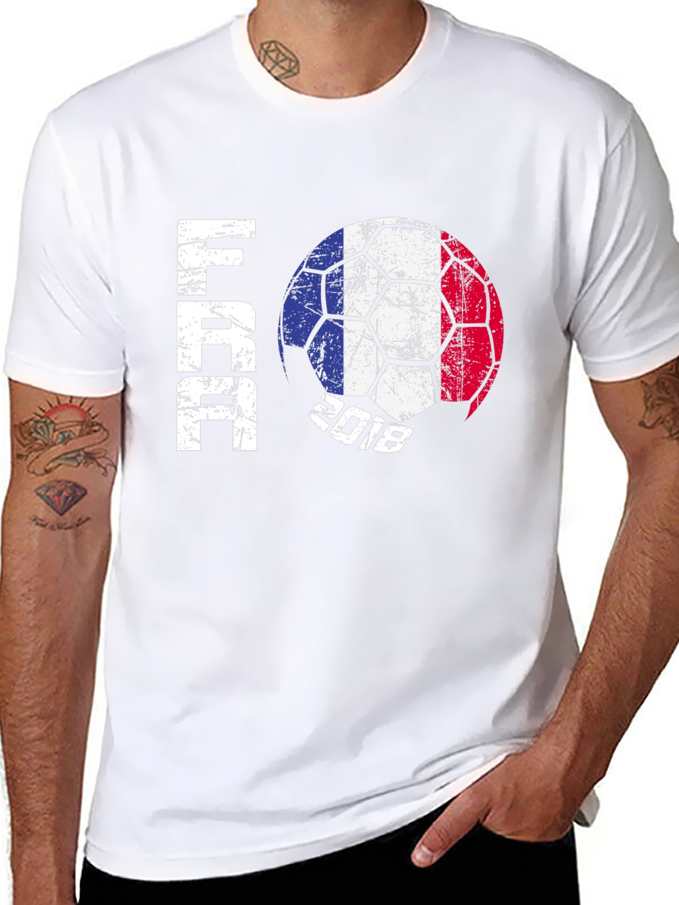 France Soccer Ball 2018 Black Graphic Tee